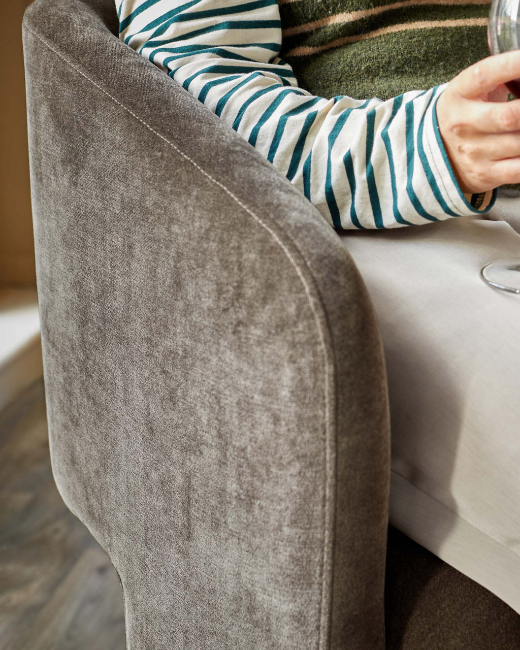 Leighton mocha chenille dining chair