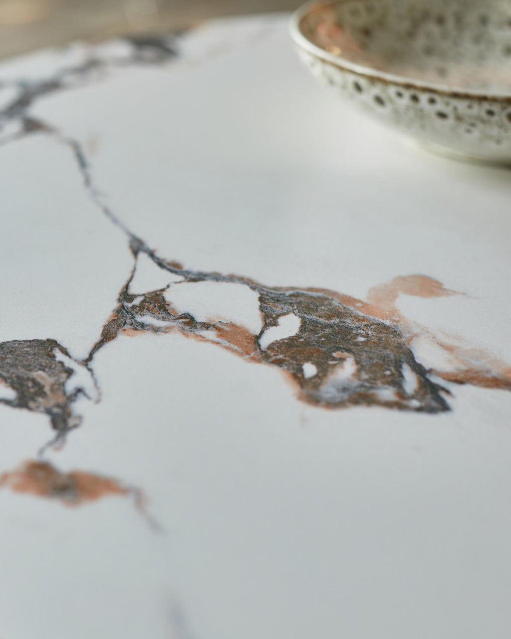 Lena white calacatta ceramic coffee table