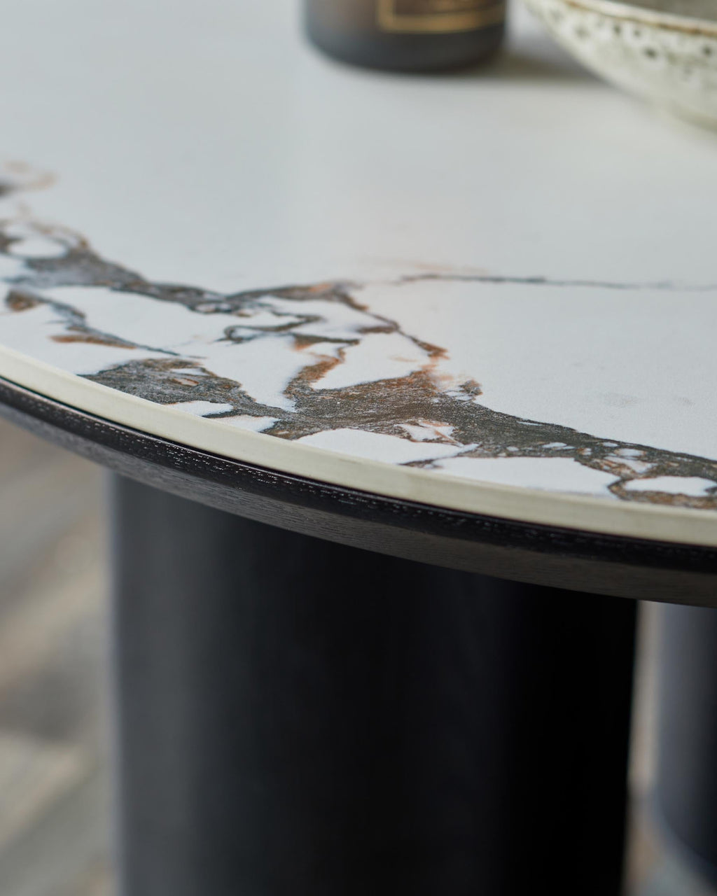 Lena white calacatta ceramic coffee table