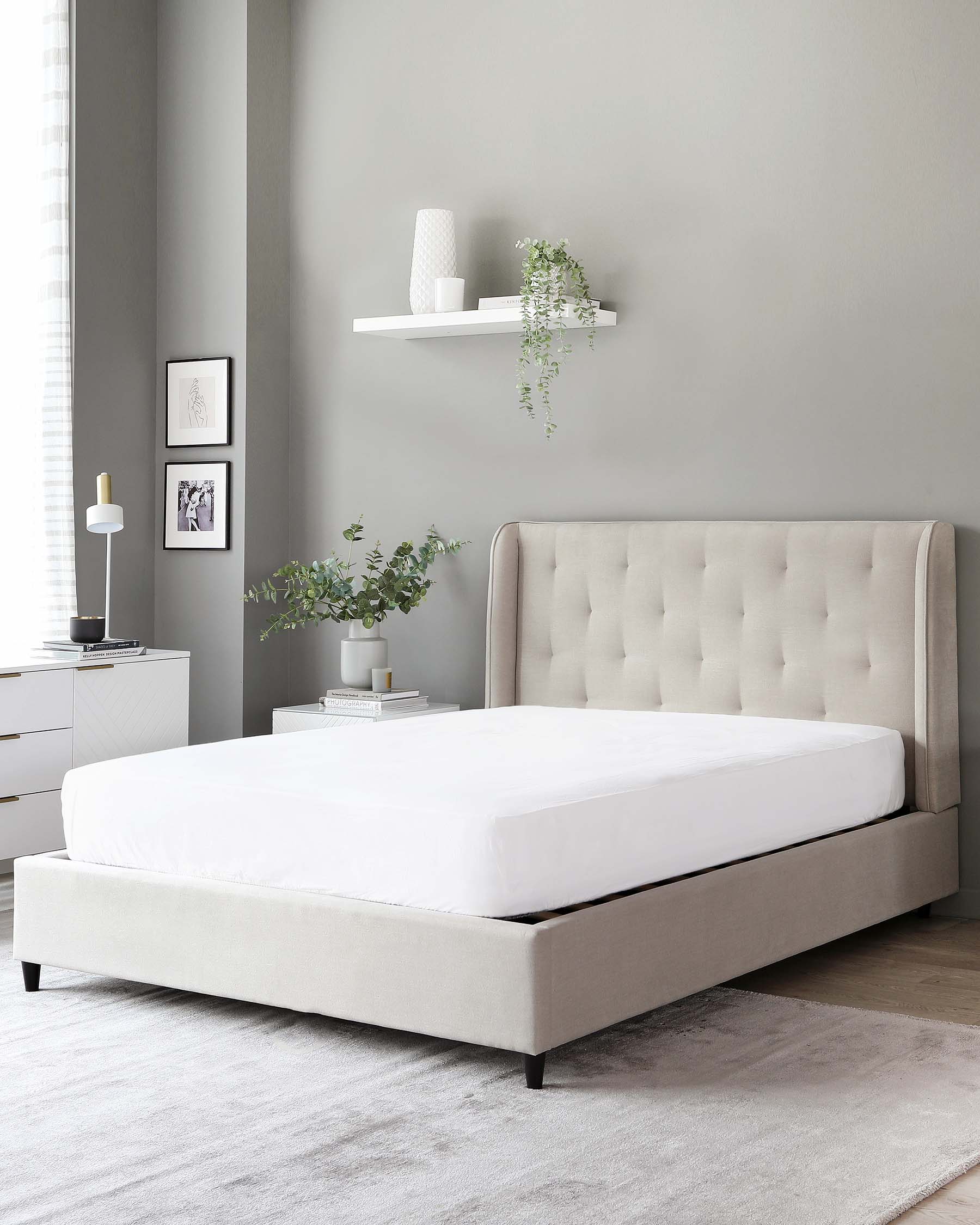 Lenora Cream Fabric Super King Size Ottoman Storage Bed