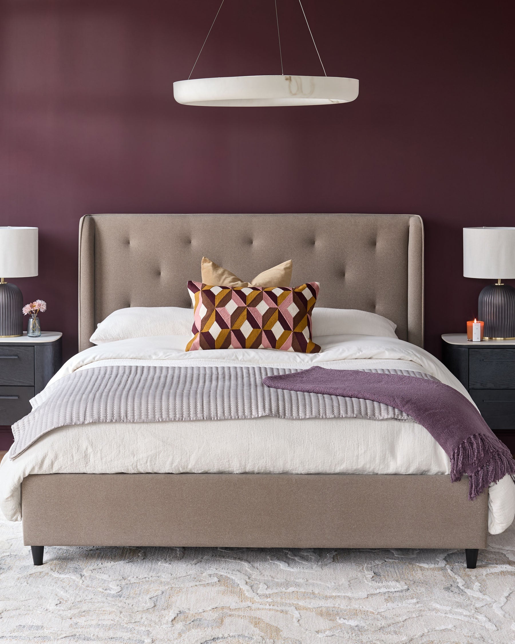 Lenora mocha fabric king ottoman storage bed