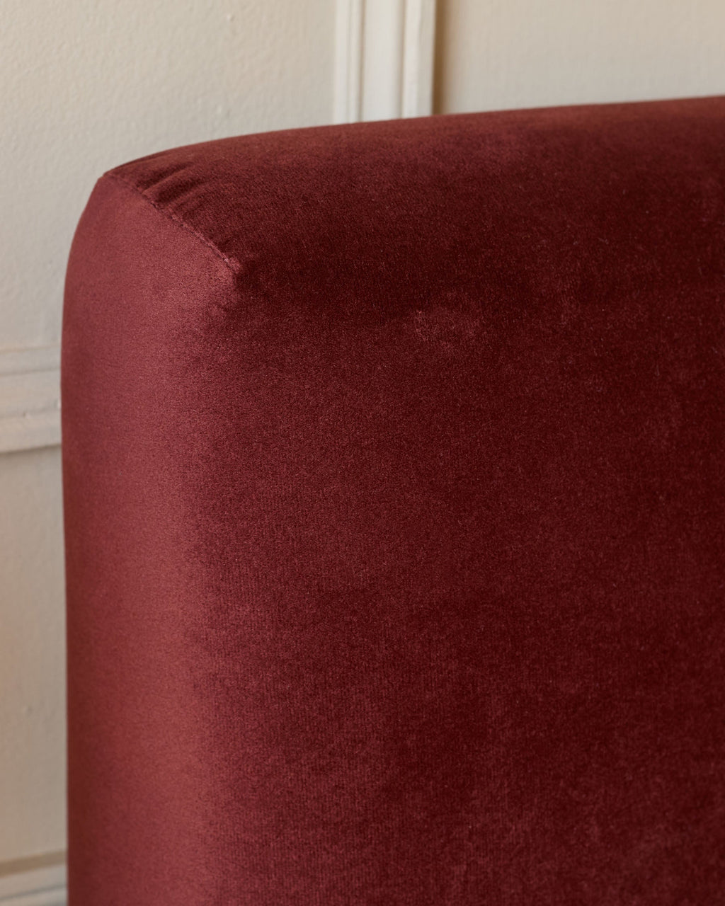 Leona toffee red velvet double ottoman storage bed