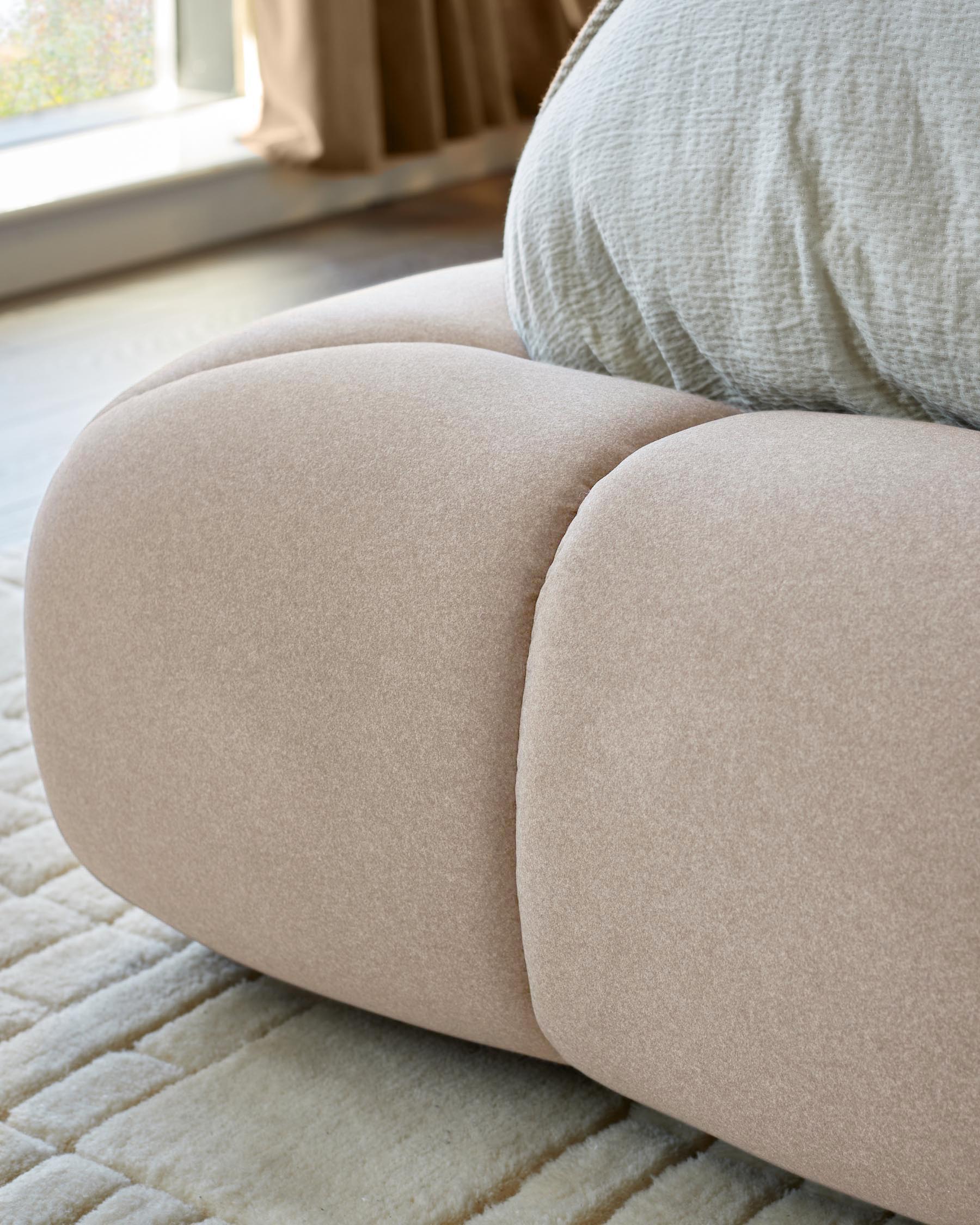 Lillian cream fabric super king ottoman storage bed