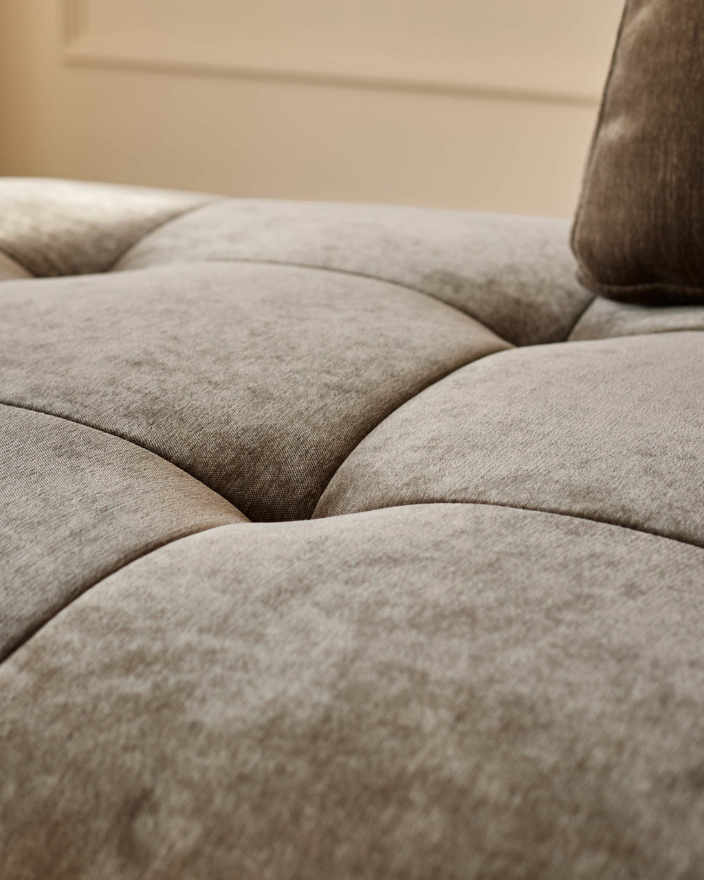 Lillian mocha fabric single sofa module