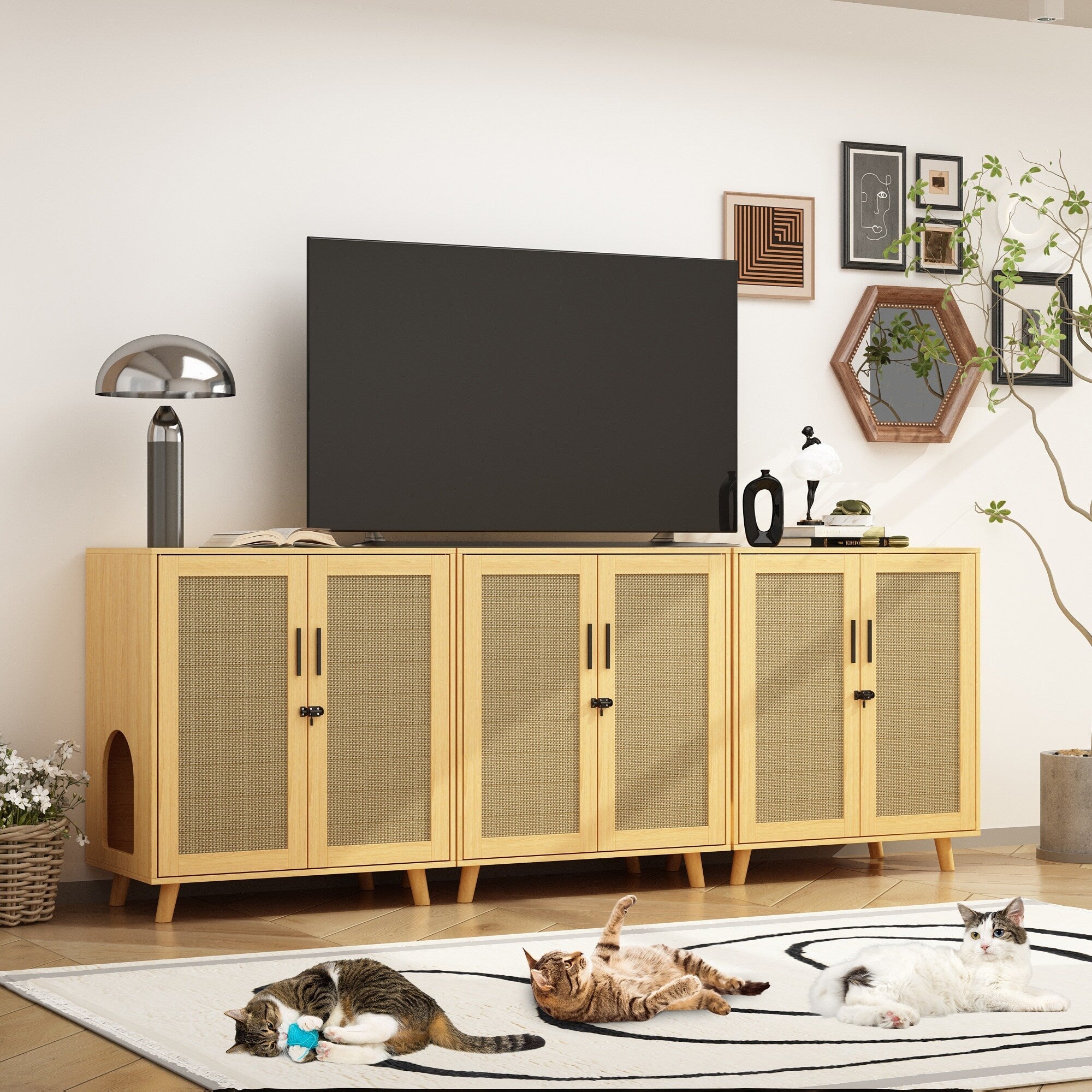 Litter Box Enclosure Cat Litter Box Furniture End Table Sofa Tbale