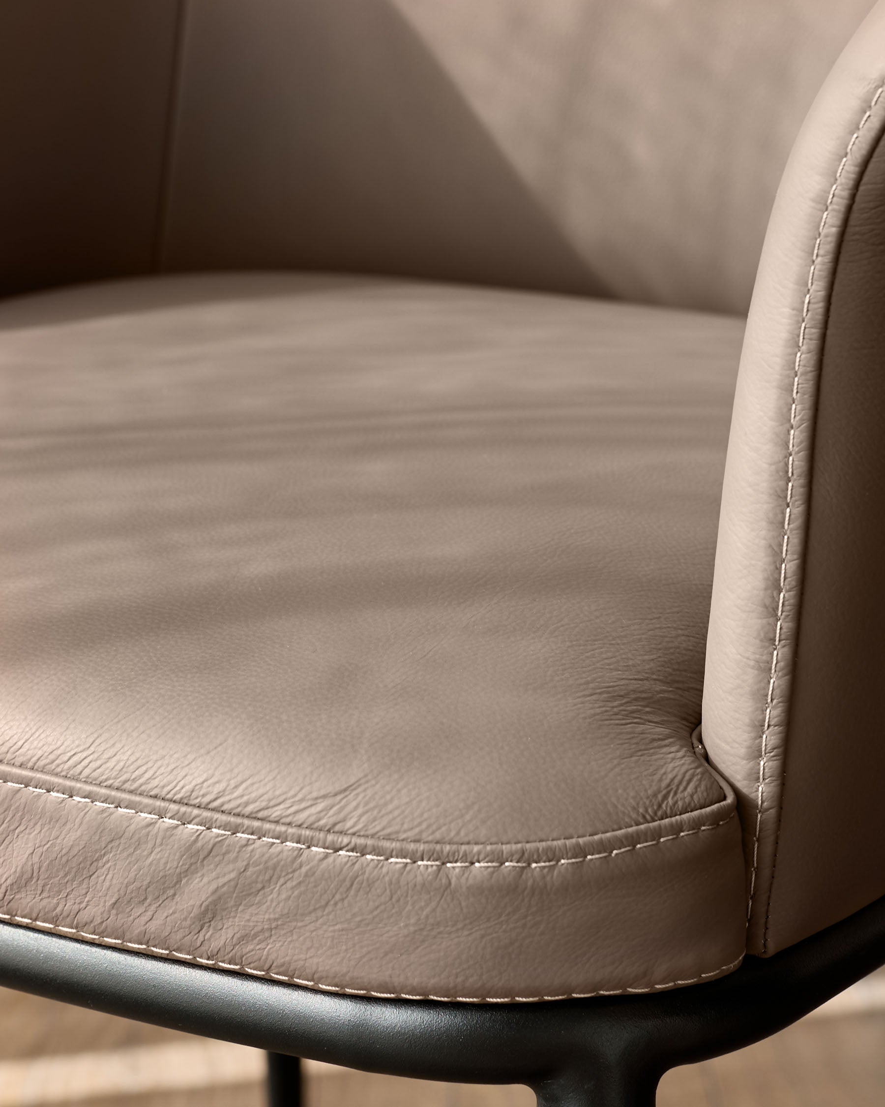 Logan mocha leather dining chair