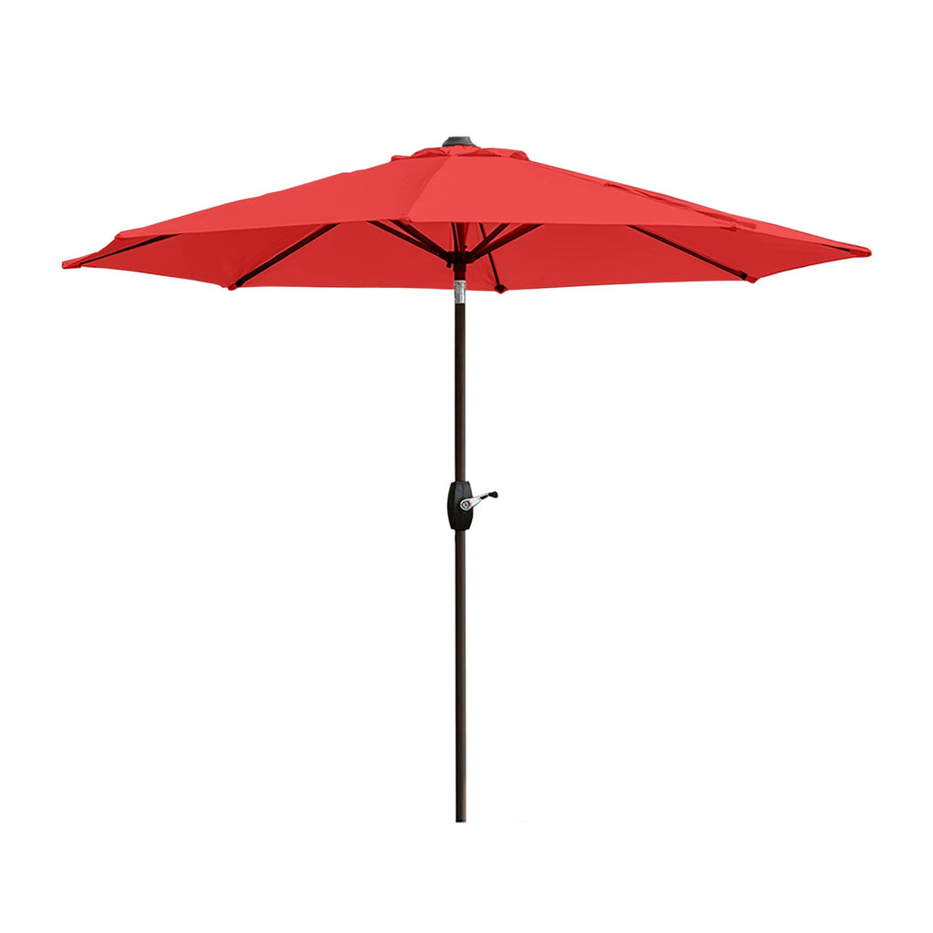 Lopes 9-foot Patio Umbrella with Bronze Finish Base Weight Stand Included