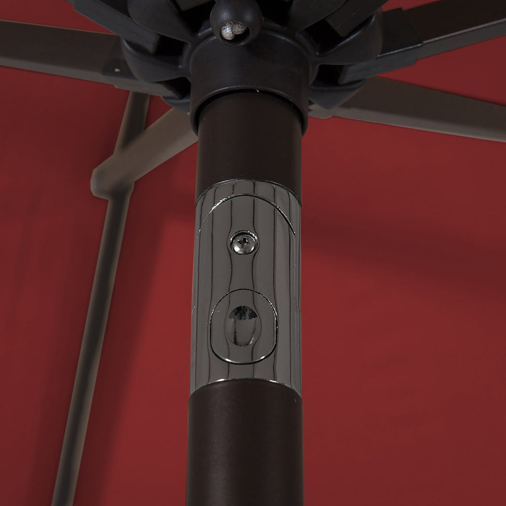 Lopes 9-foot Patio Umbrella with Bronze Finish Base Weight Stand Included