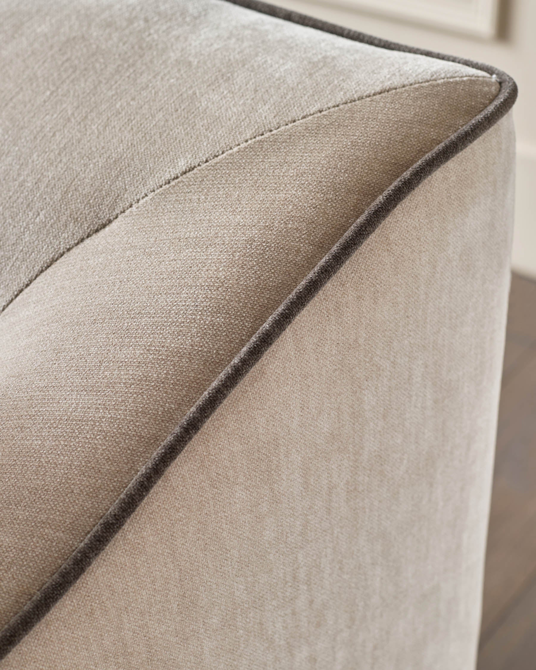 Julep champagne fabric 3 seater sofa