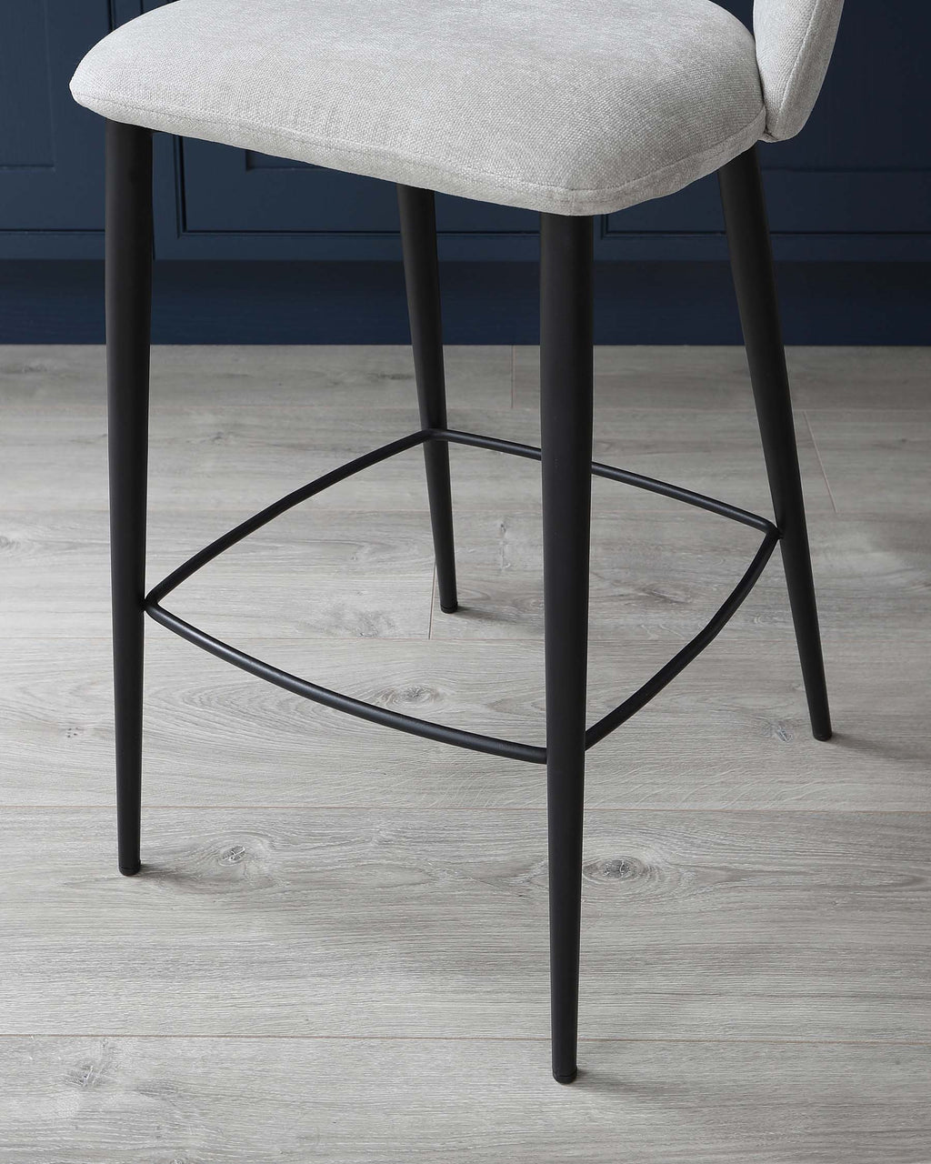 Lottie Mid Grey Fabric Bar Stool