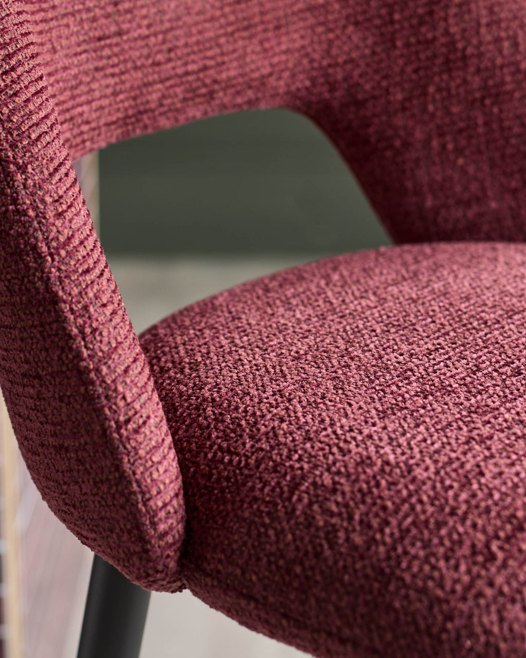 Lottie berry red fabric bar stool