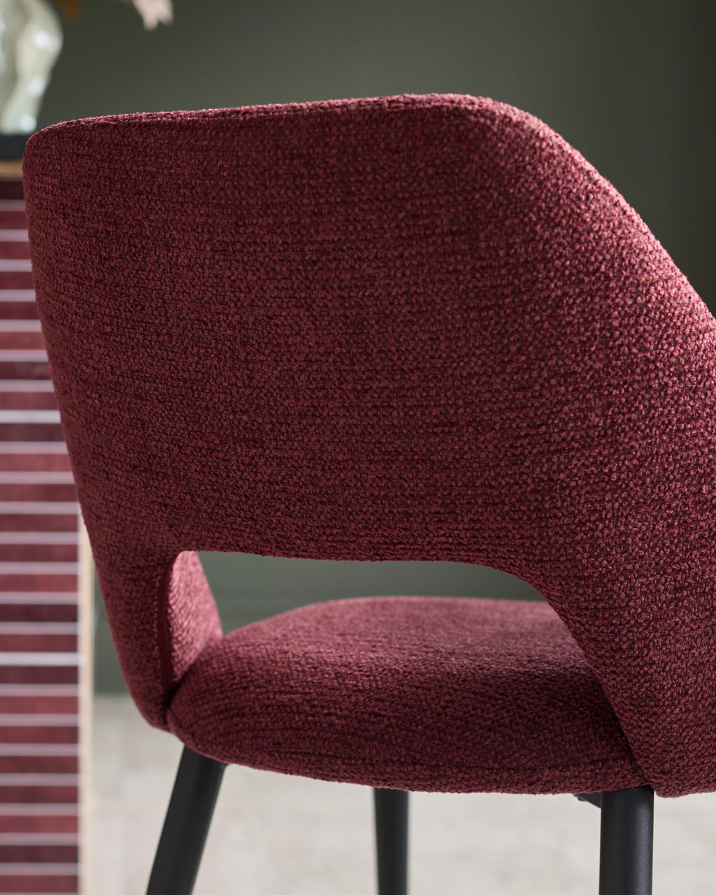 Lottie berry red fabric dining chair