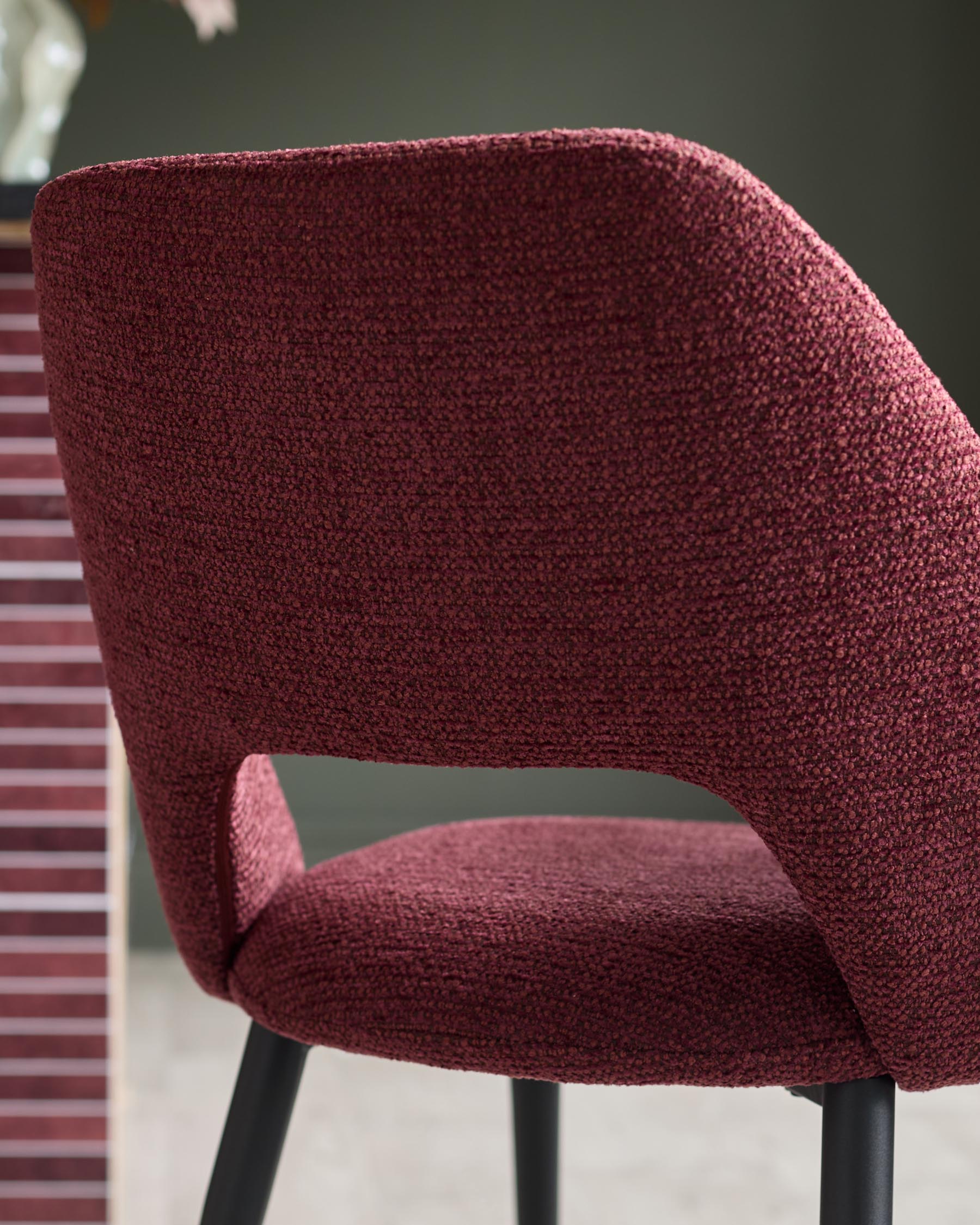 Lottie berry red fabric dining chair