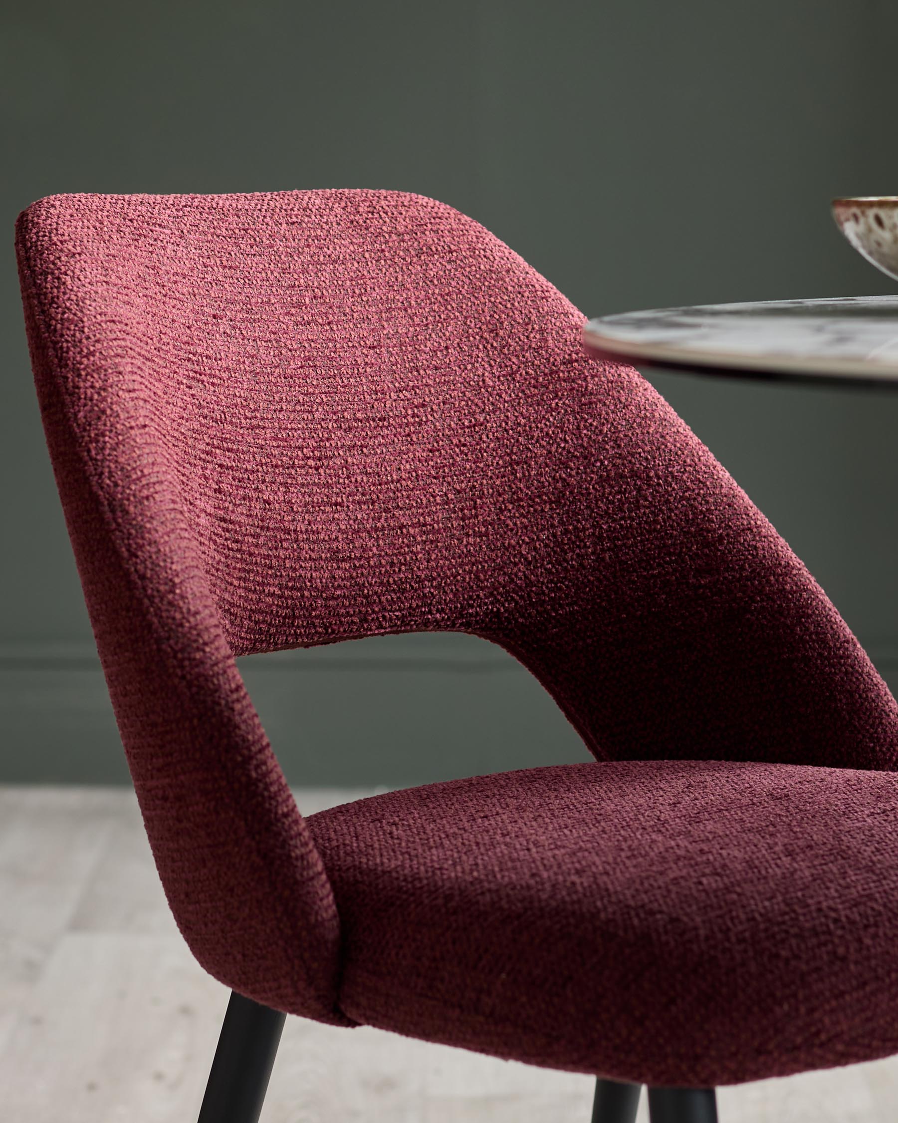 Lottie berry red fabric dining chair