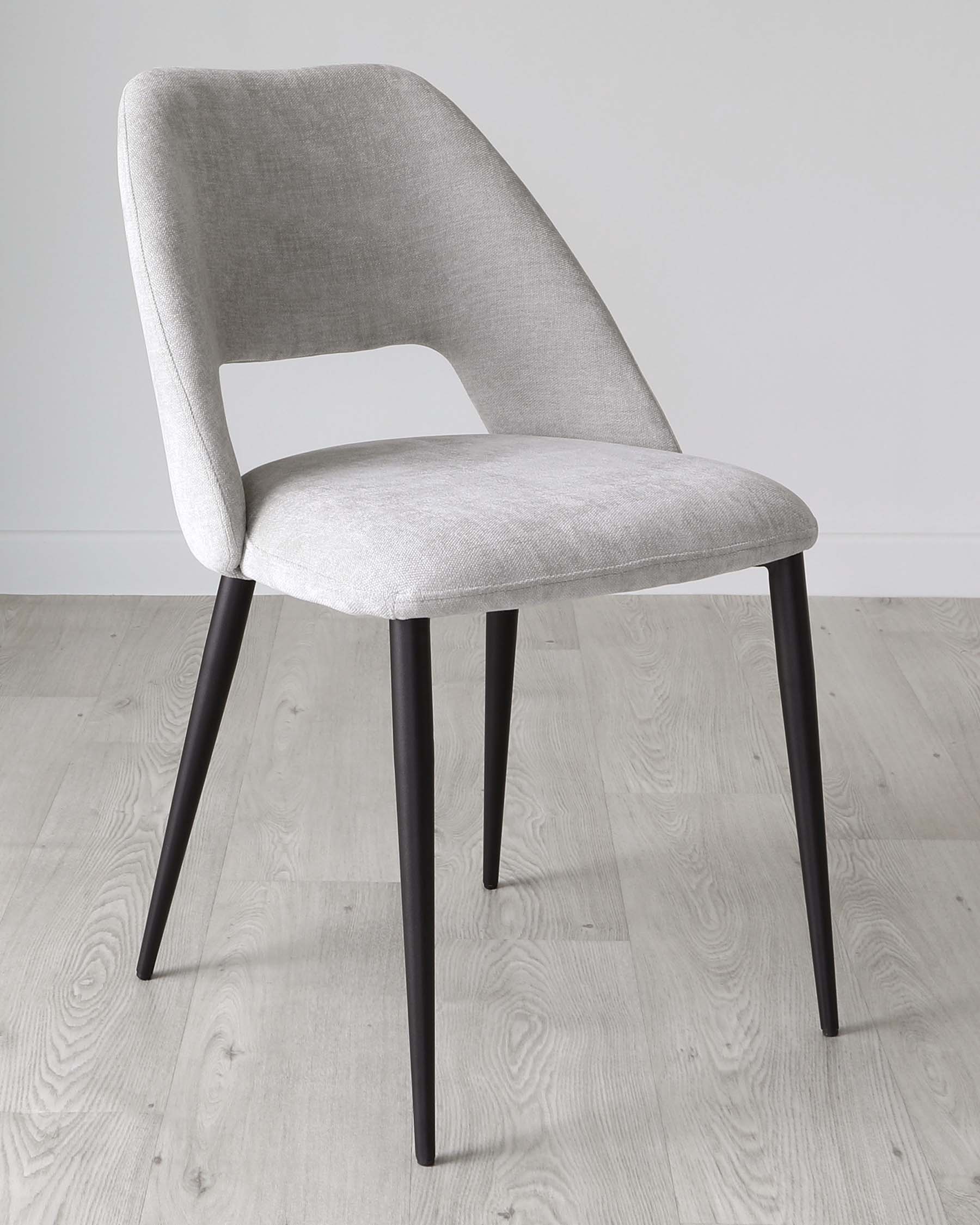 Lottie Mid Grey Fabric Dining Chair