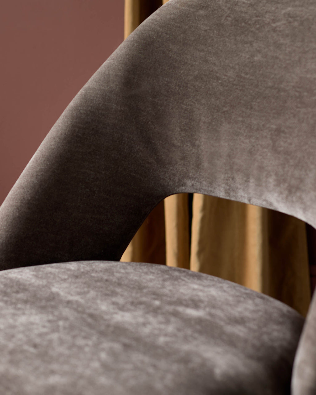 Lottie mocha fabric dining chair