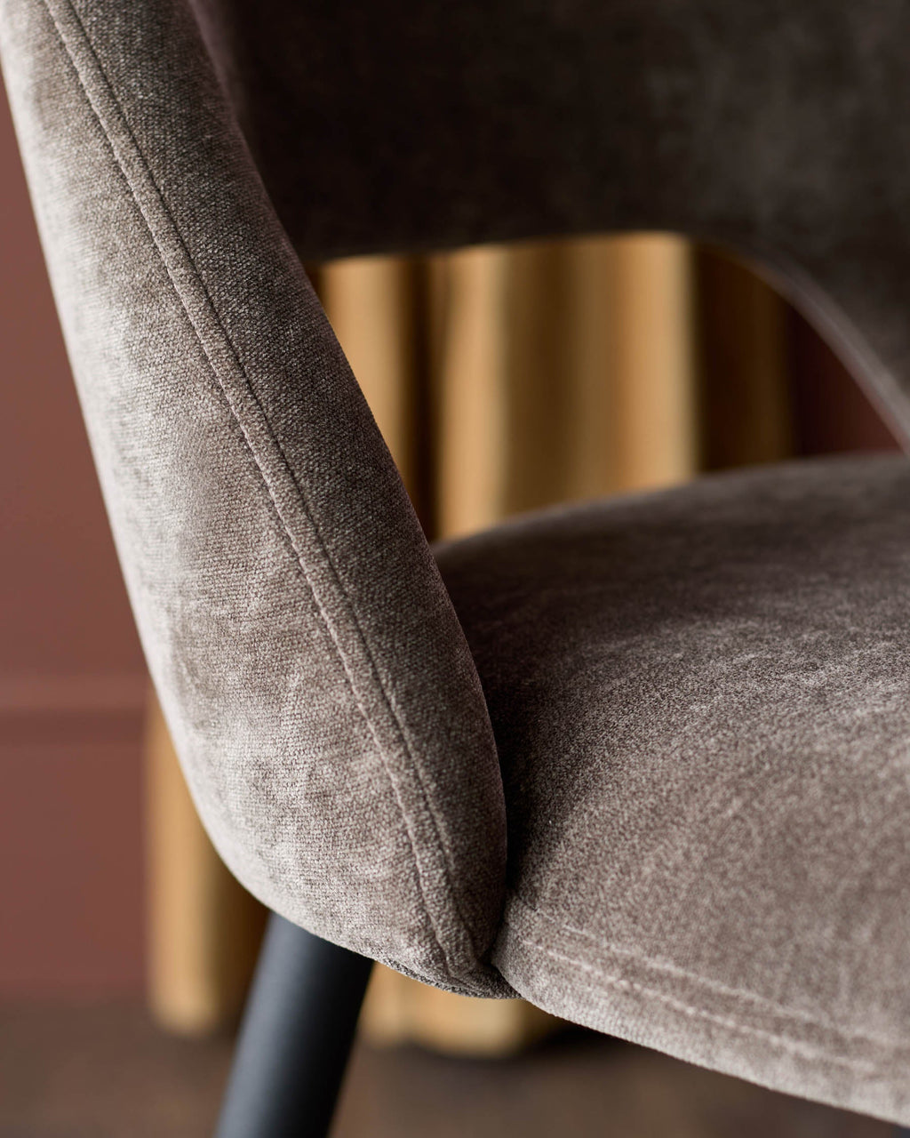 Lottie mocha fabric dining chair