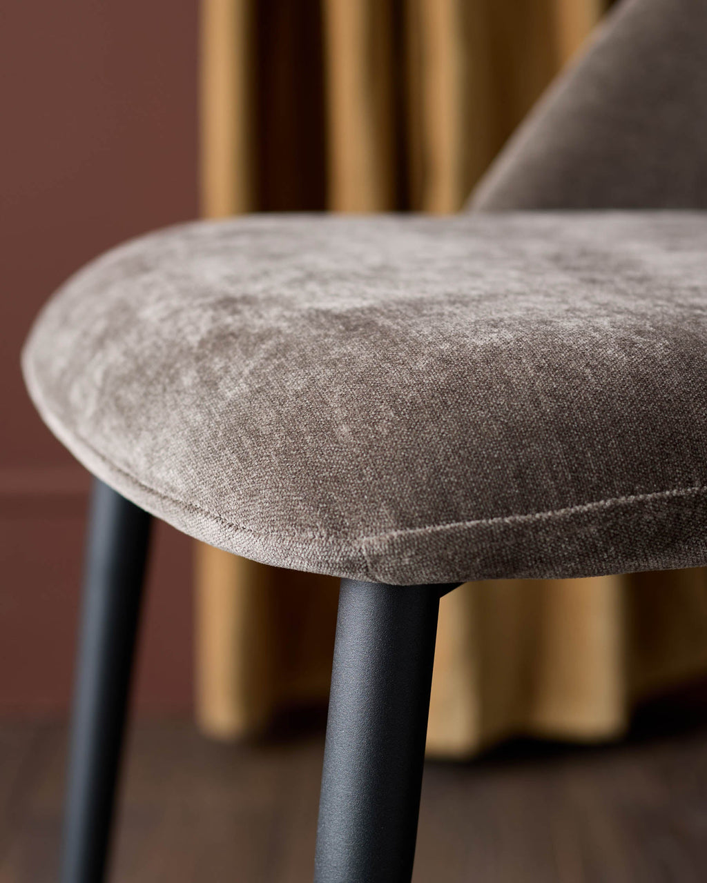 Lottie mocha fabric dining chair