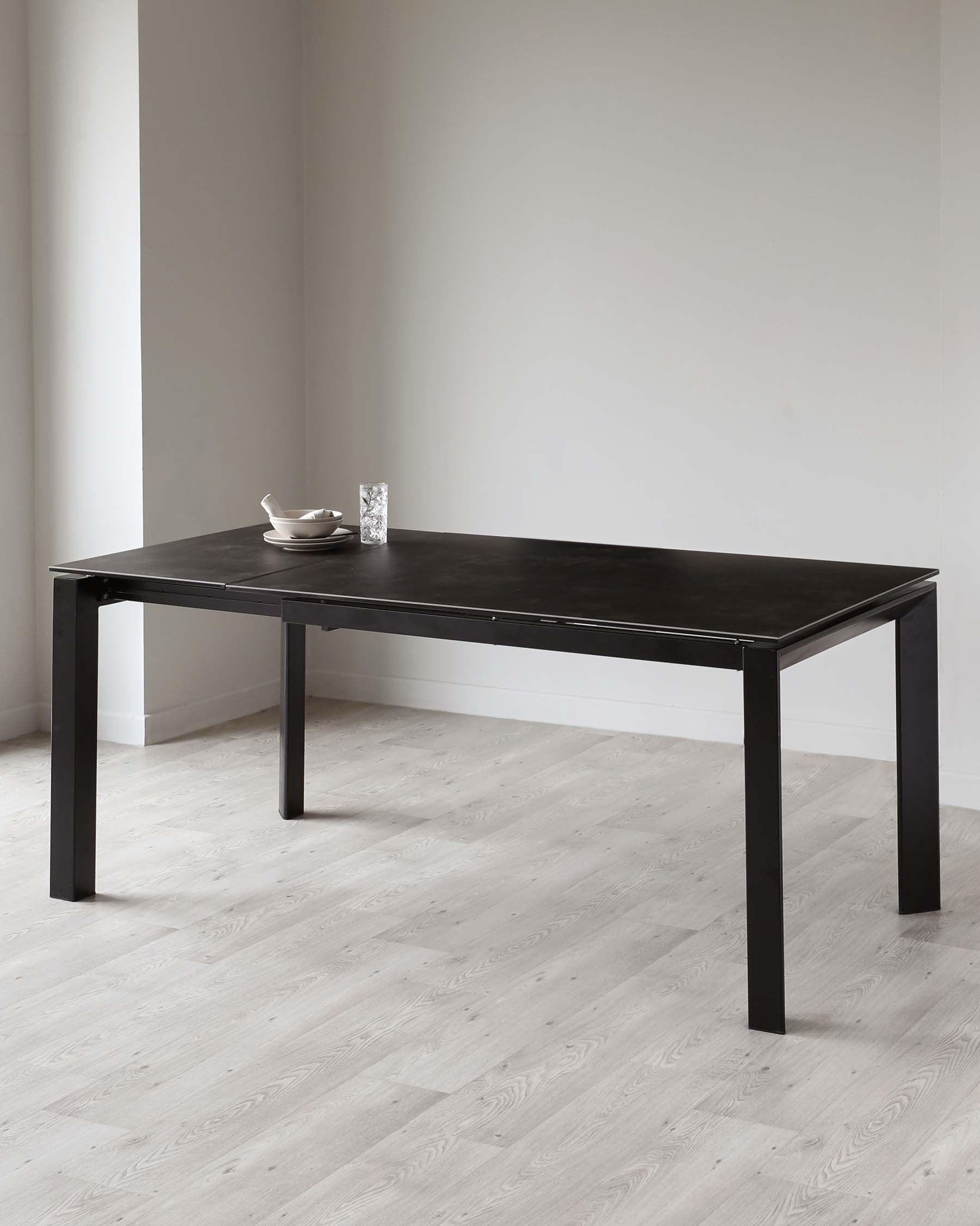 Louis Dark Grey Ceramic Extending 6 To 8 Seater Dining Table