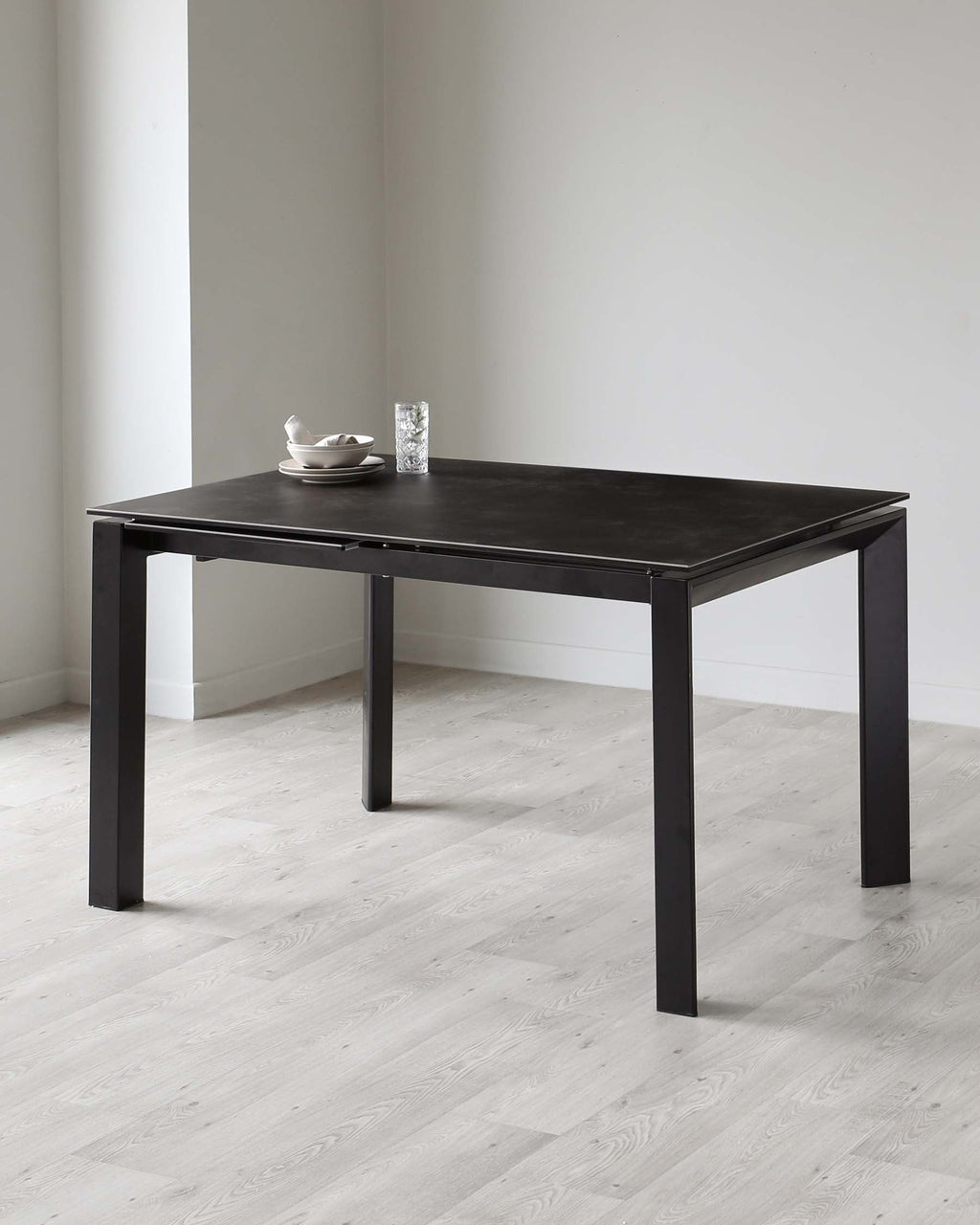 Louis Dark Grey Ceramic Extending 6 To 8 Seater Dining Table