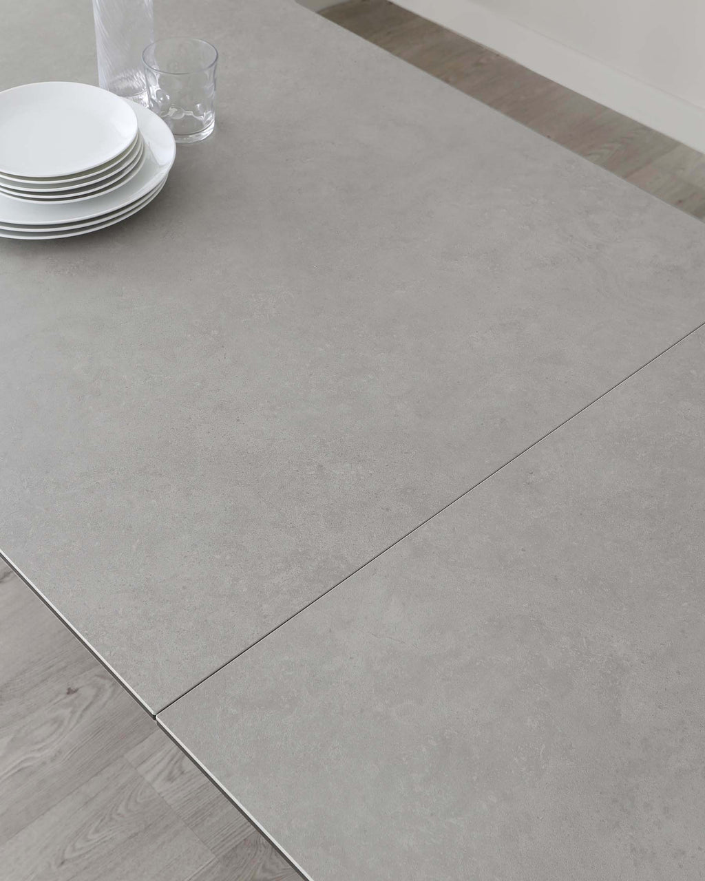 Louis Light Grey Ceramic Extending 6 To 8 Seater Dining Table