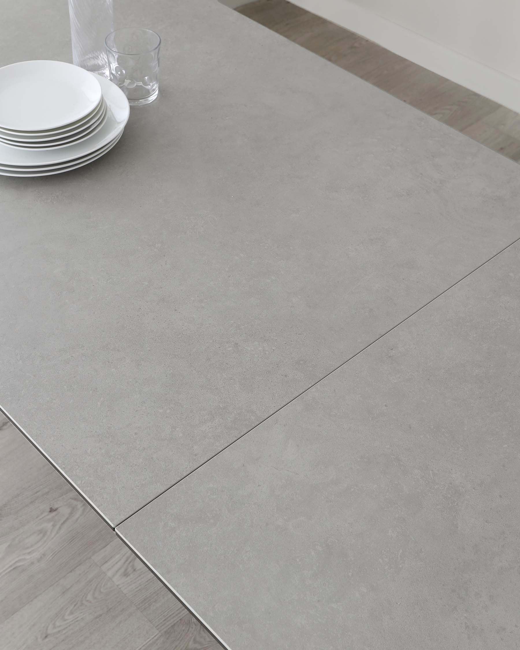 Louis Light Grey Ceramic Extending 6 To 8 Seater Dining Table