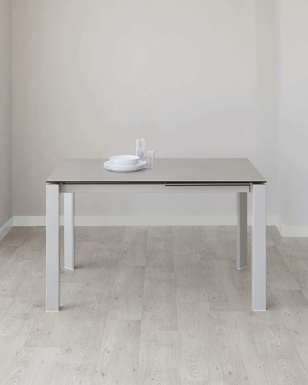 Louis Light Grey Ceramic Extending 6 To 8 Seater Dining Table
