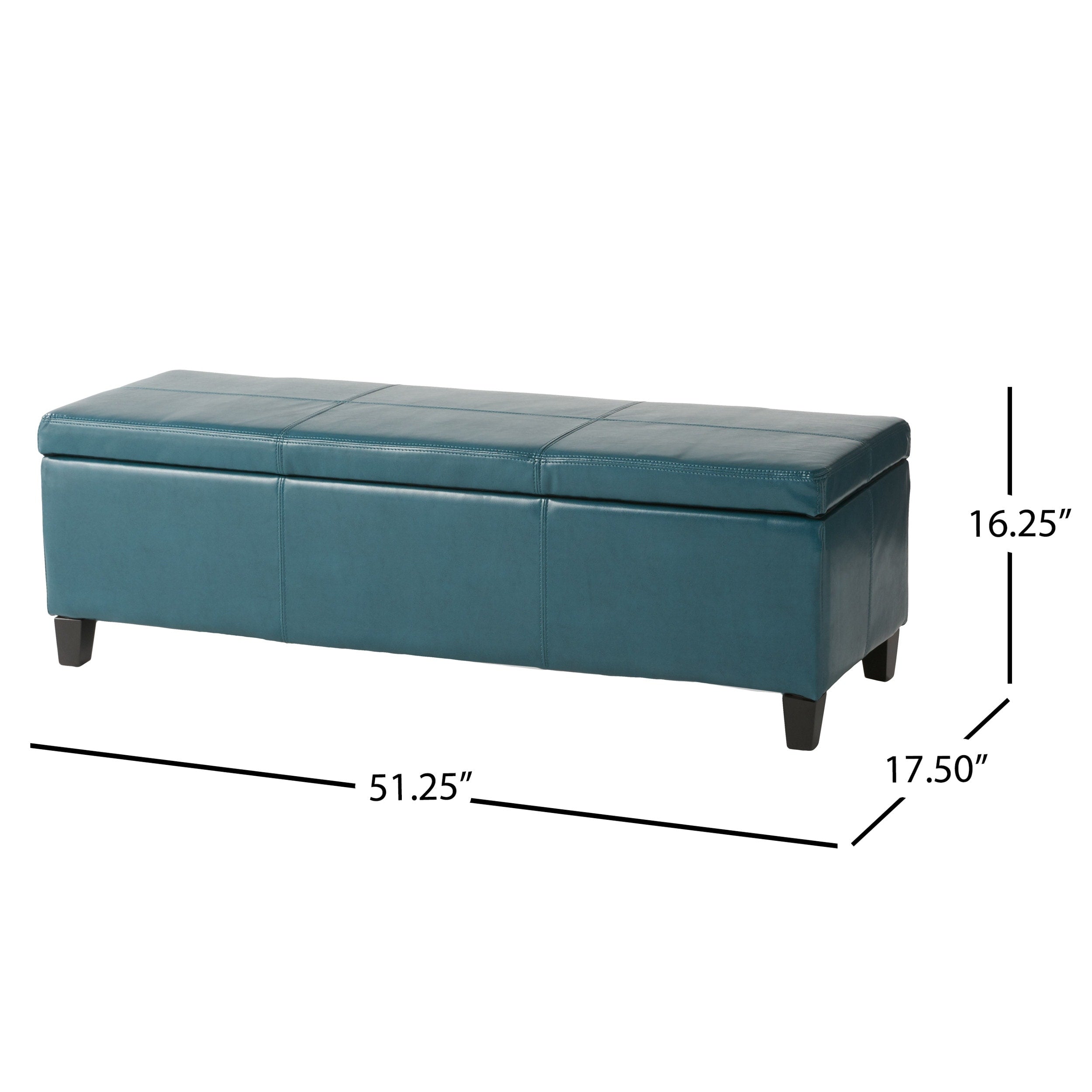 Lucinda Faux Leather Storage Bench by Christopher Knight Home - 51.25 L x 17.50 W x 16.25 H