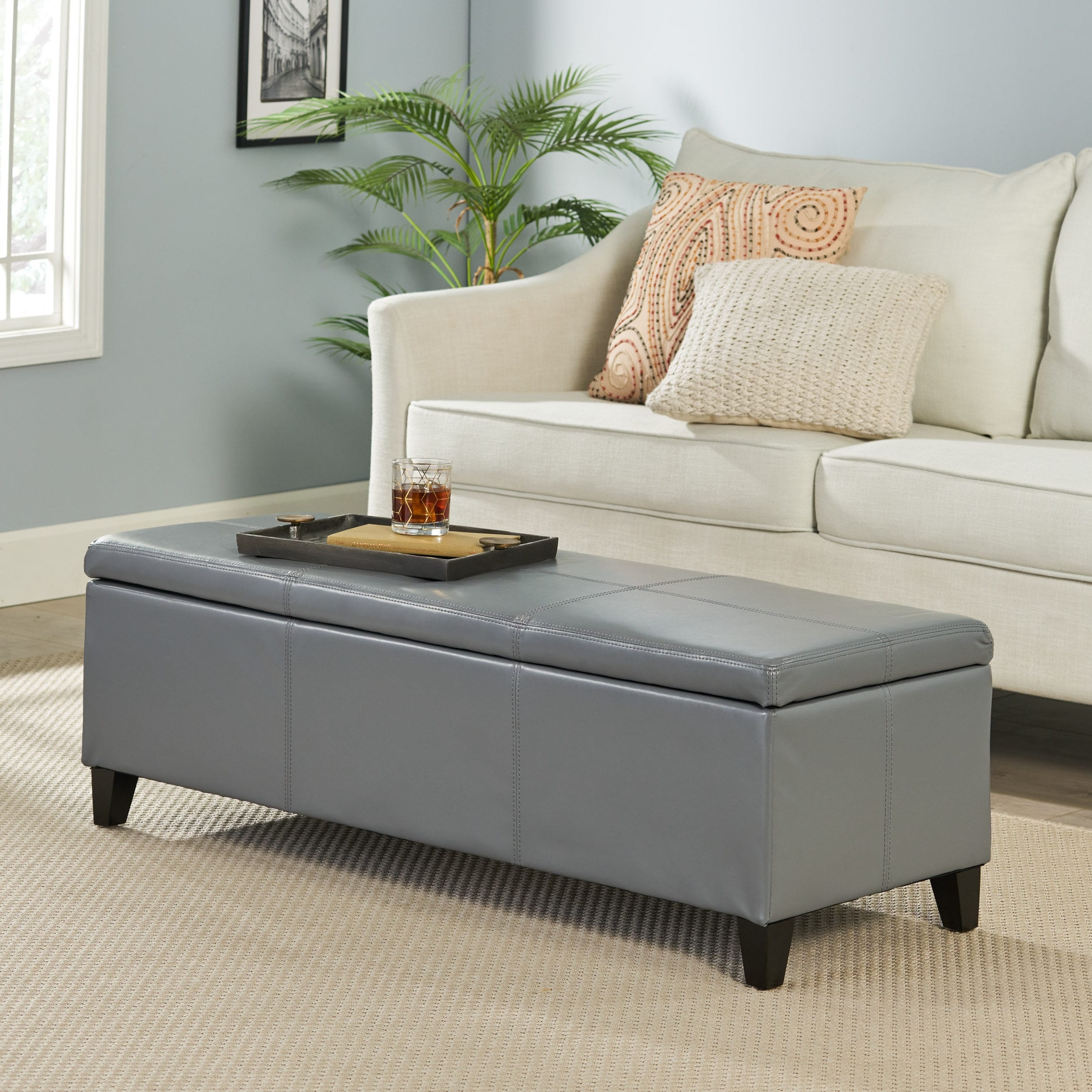 Lucinda Faux Leather Storage Bench by Christopher Knight Home - 51.25 L x 17.50 W x 16.25 H