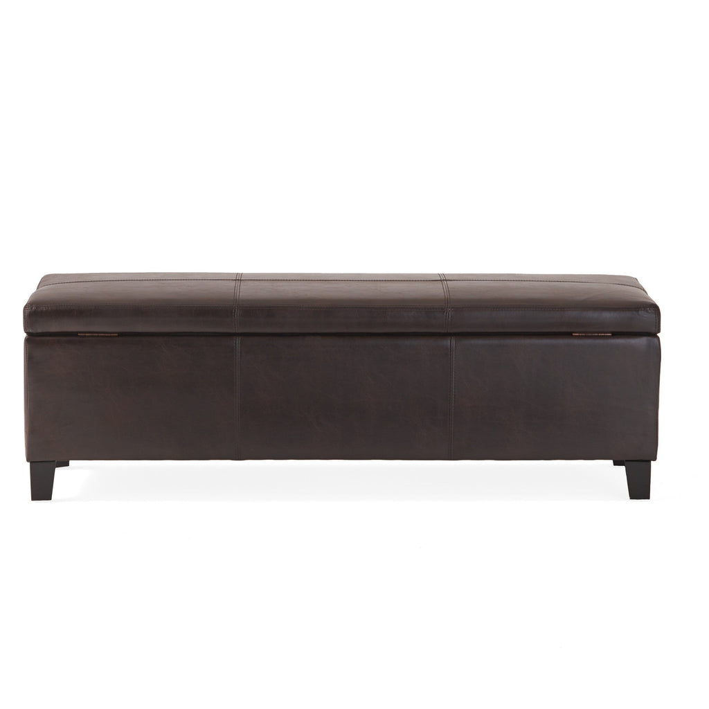 Lucinda Faux Leather Storage Bench by Christopher Knight Home - 51.25 L x 17.50 W x 16.25 H