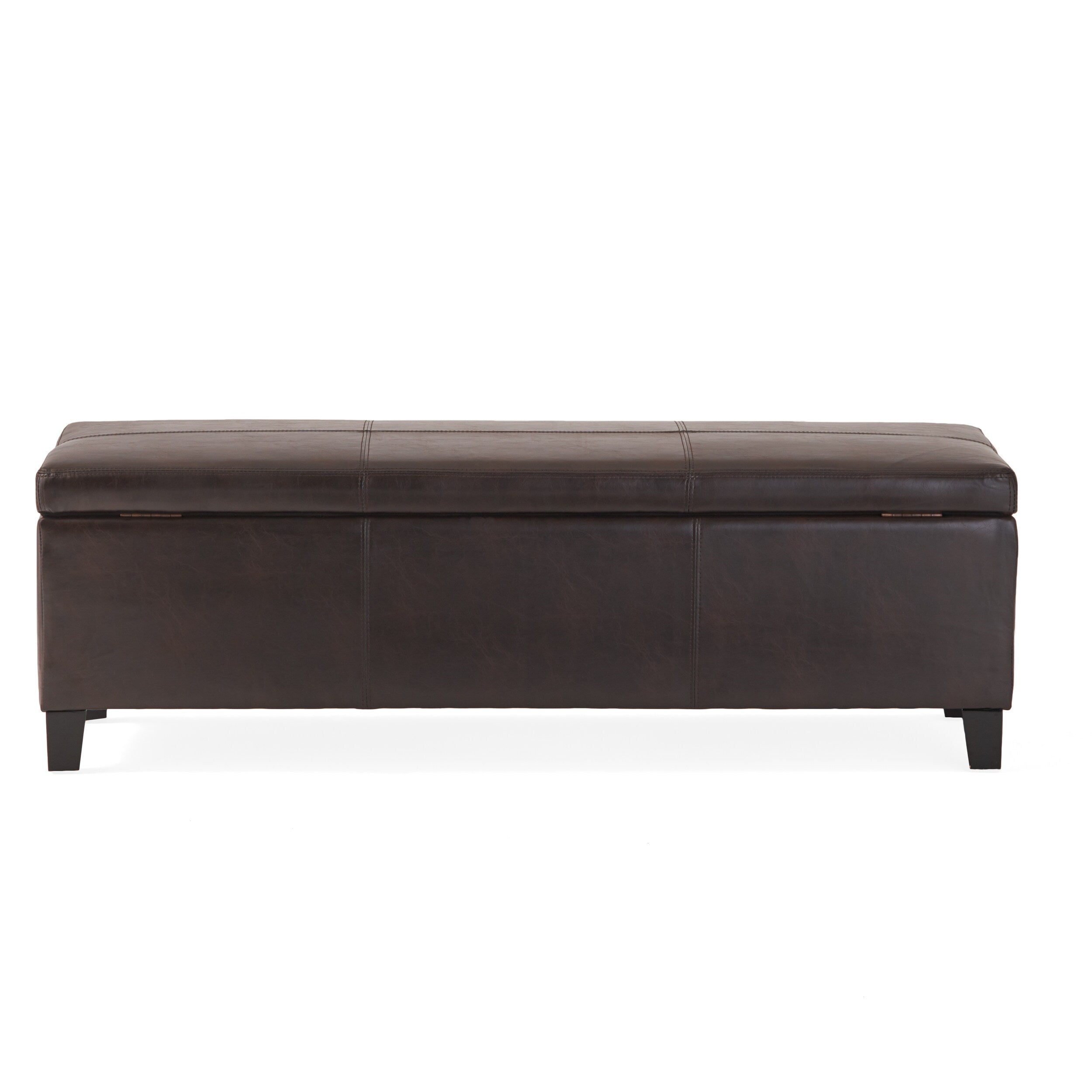 Lucinda Faux Leather Storage Bench by Christopher Knight Home - 51.25 L x 17.50 W x 16.25 H