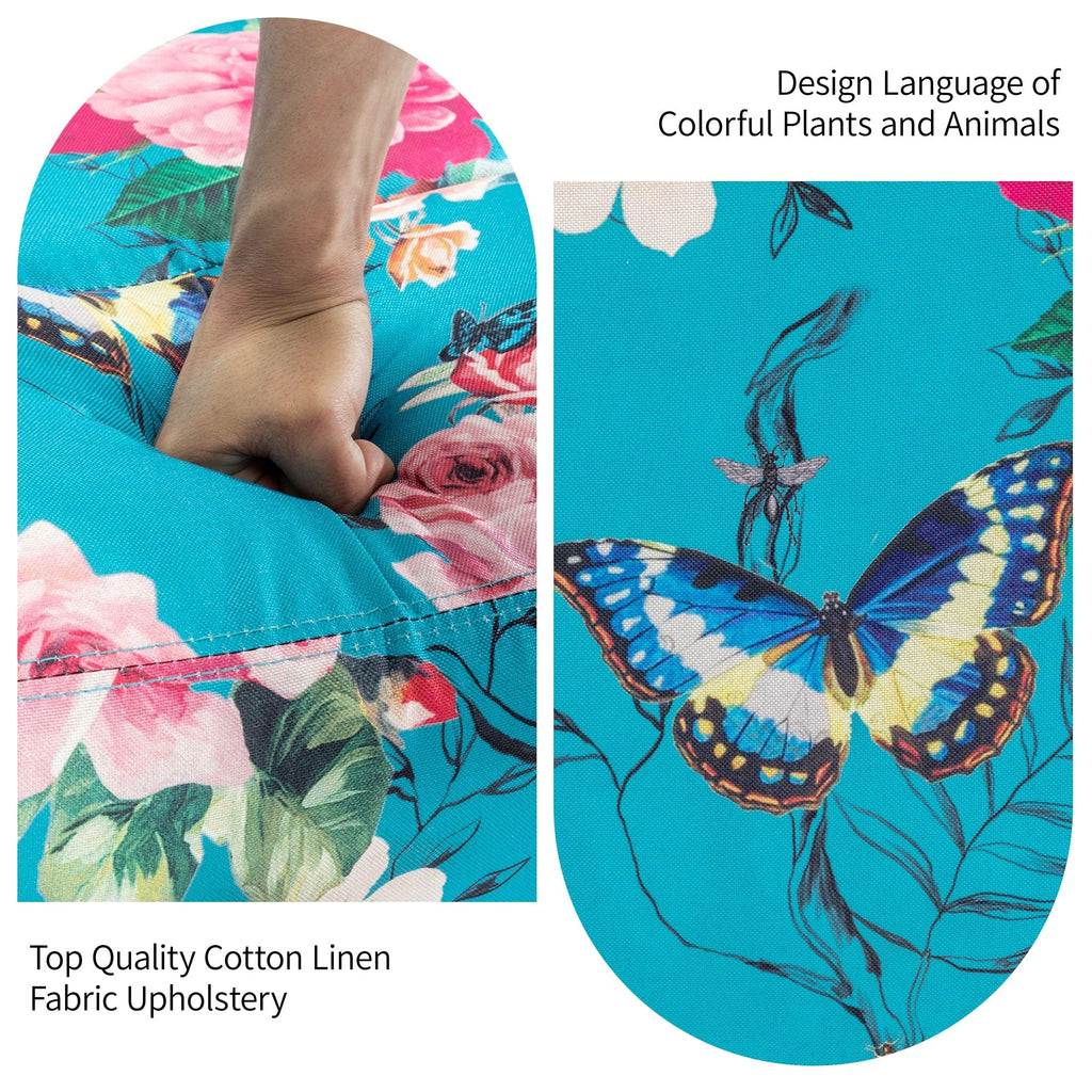 29'' W Pattern Swivel Glider Manual Push Back Recliner Chair Set of 2