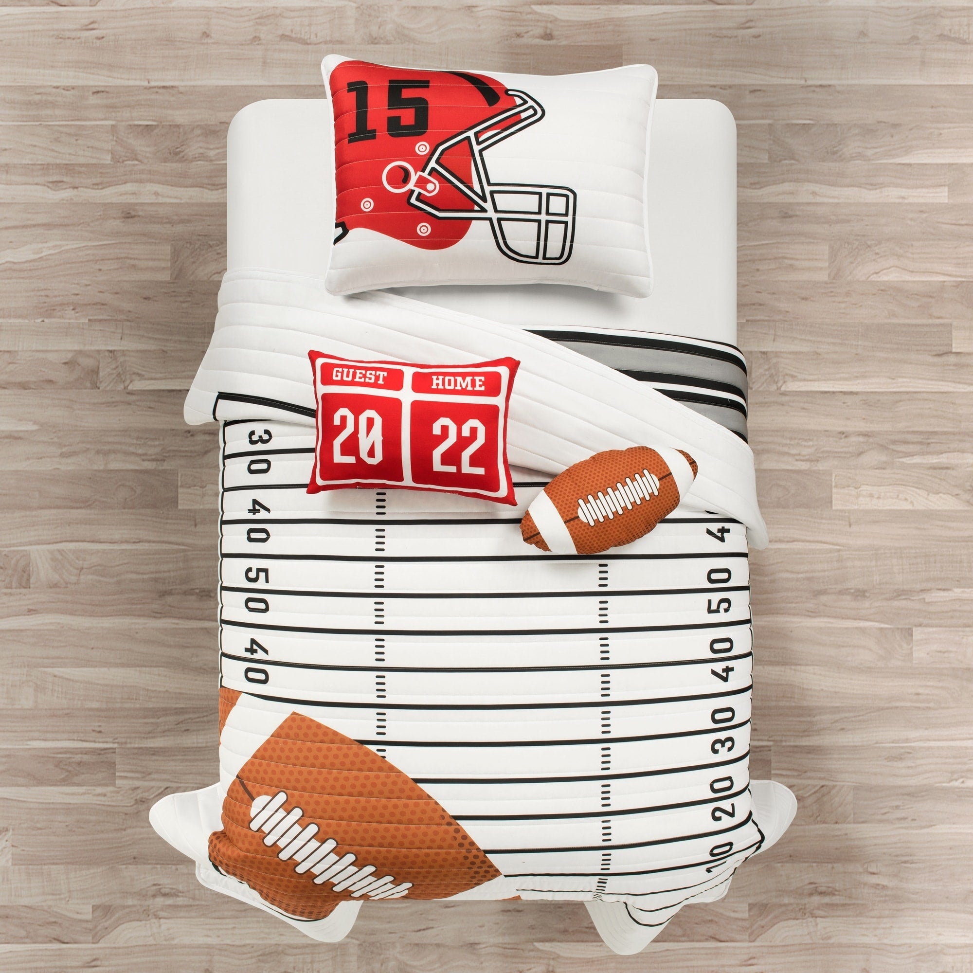 Lush Decor American Football Reversible Oversized Kids Quilt