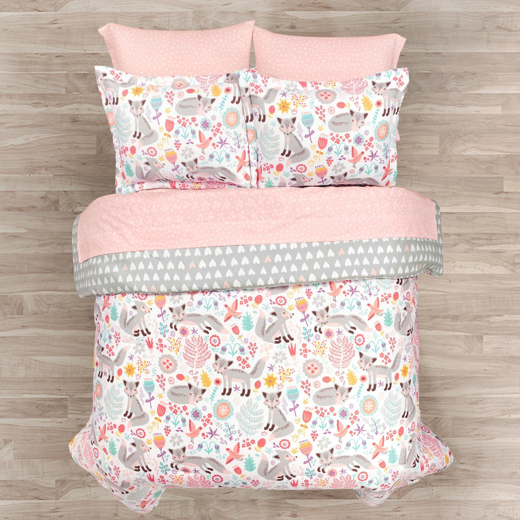Lush Decor Pixie Fox With Sheet Set Kids Back To Campus Comforter