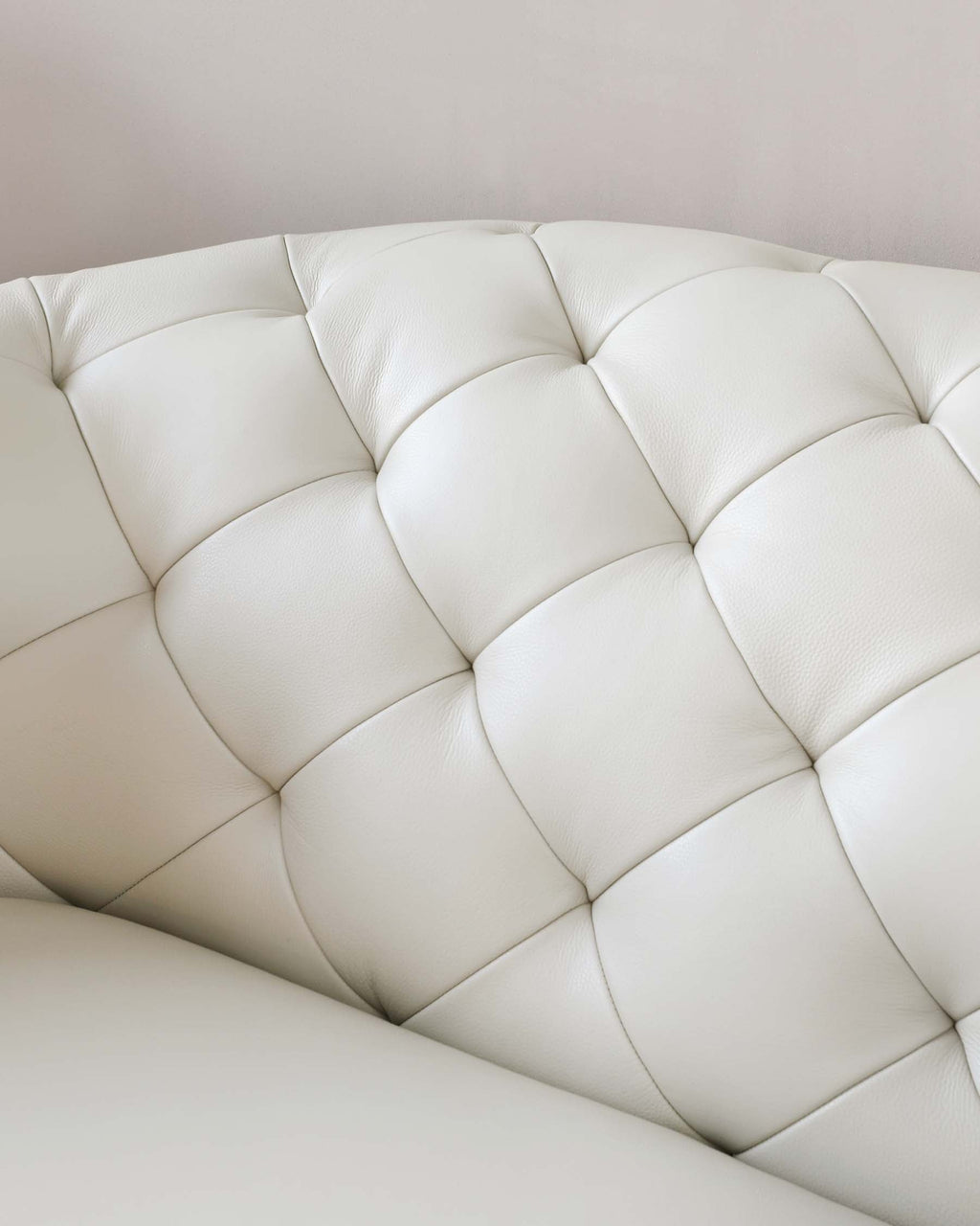 Luxe White Leather 2 Seater Sofa