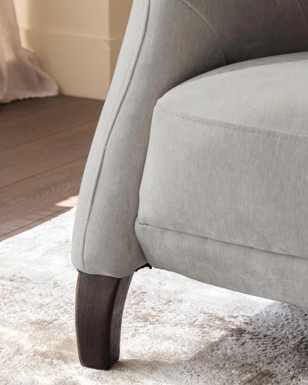 Luxe 2 Seater Sofa Light Grey Fabric