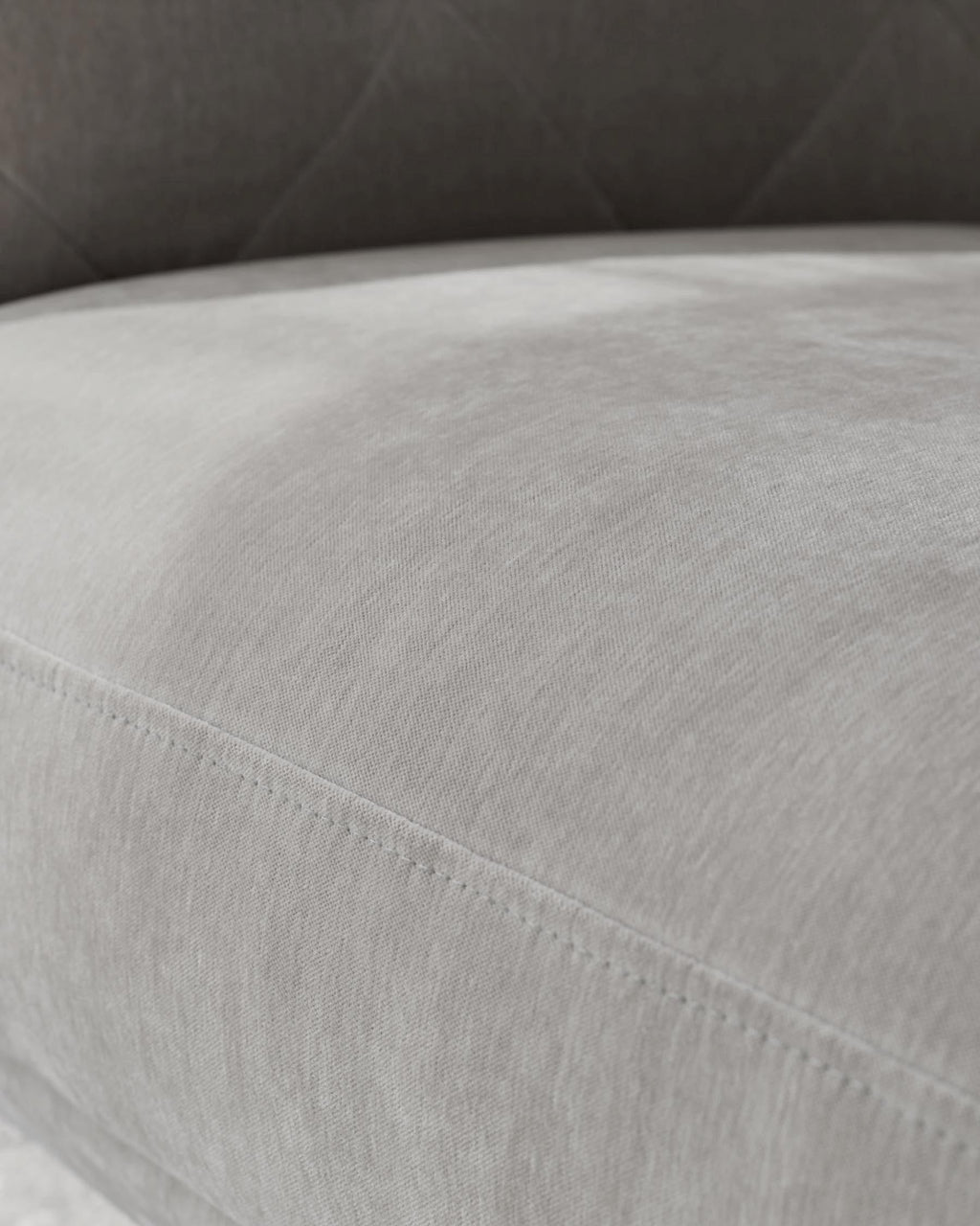 Luxe 2 Seater Sofa Light Grey Fabric