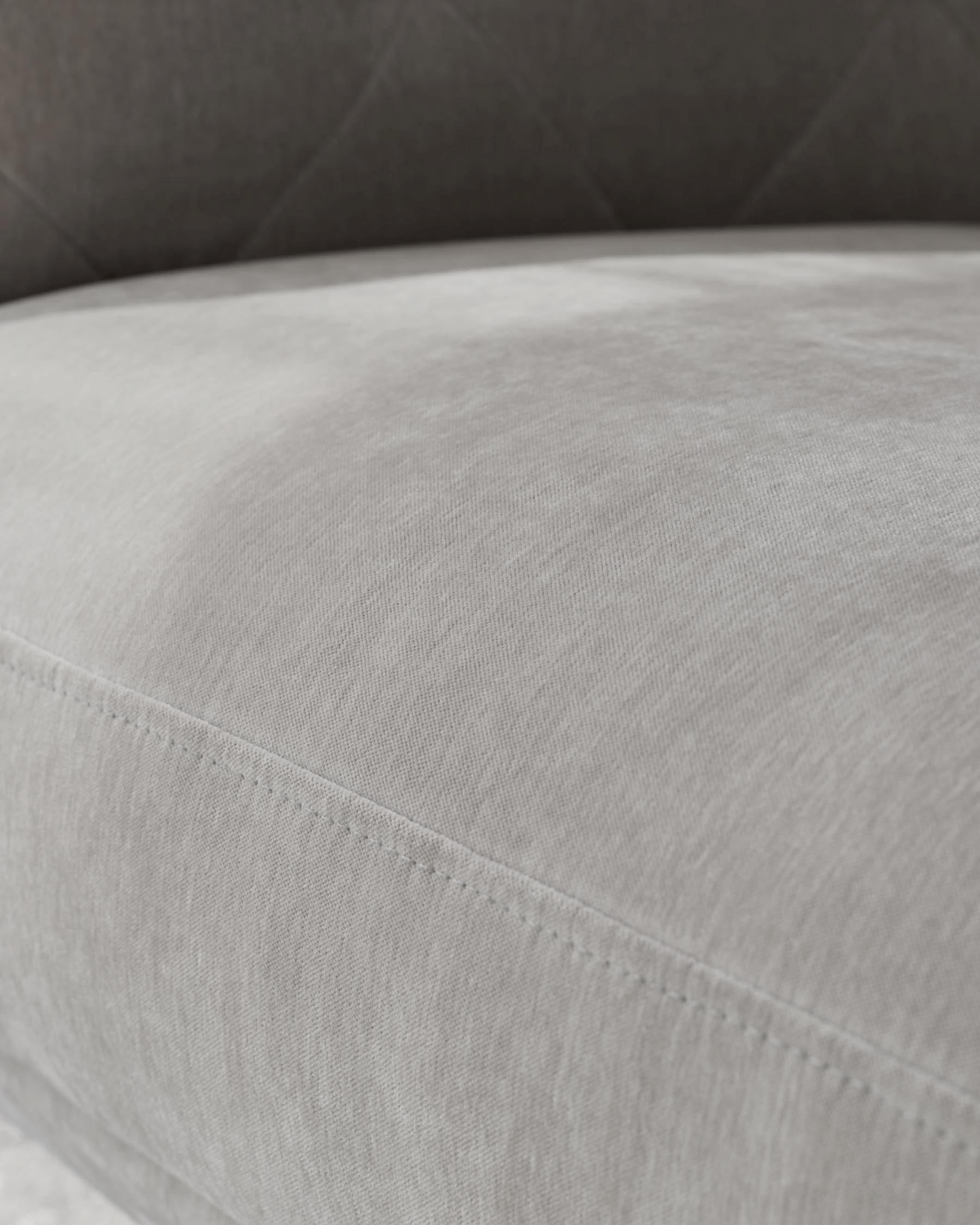 Luxe 2 Seater Sofa Light Grey Fabric