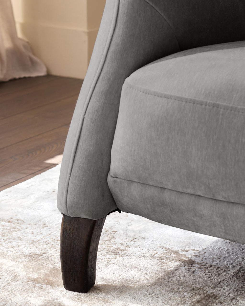 Luxe 2 Seater Sofa Mid Grey Fabric