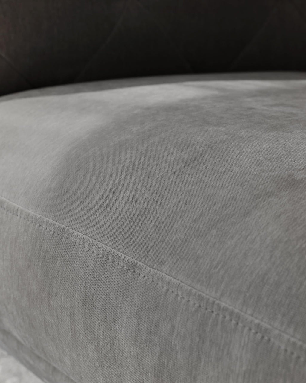 Luxe 2 Seater Sofa Mid Grey Fabric