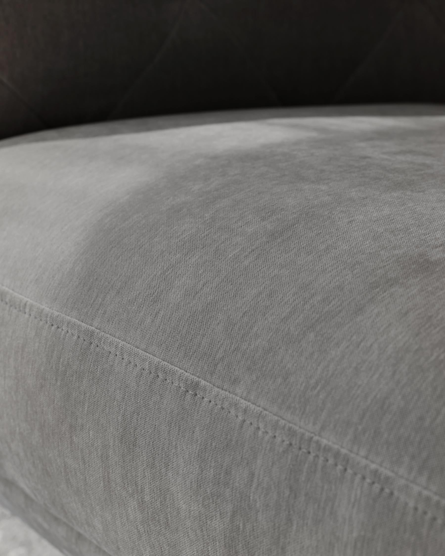 Luxe 2 Seater Sofa Mid Grey Fabric
