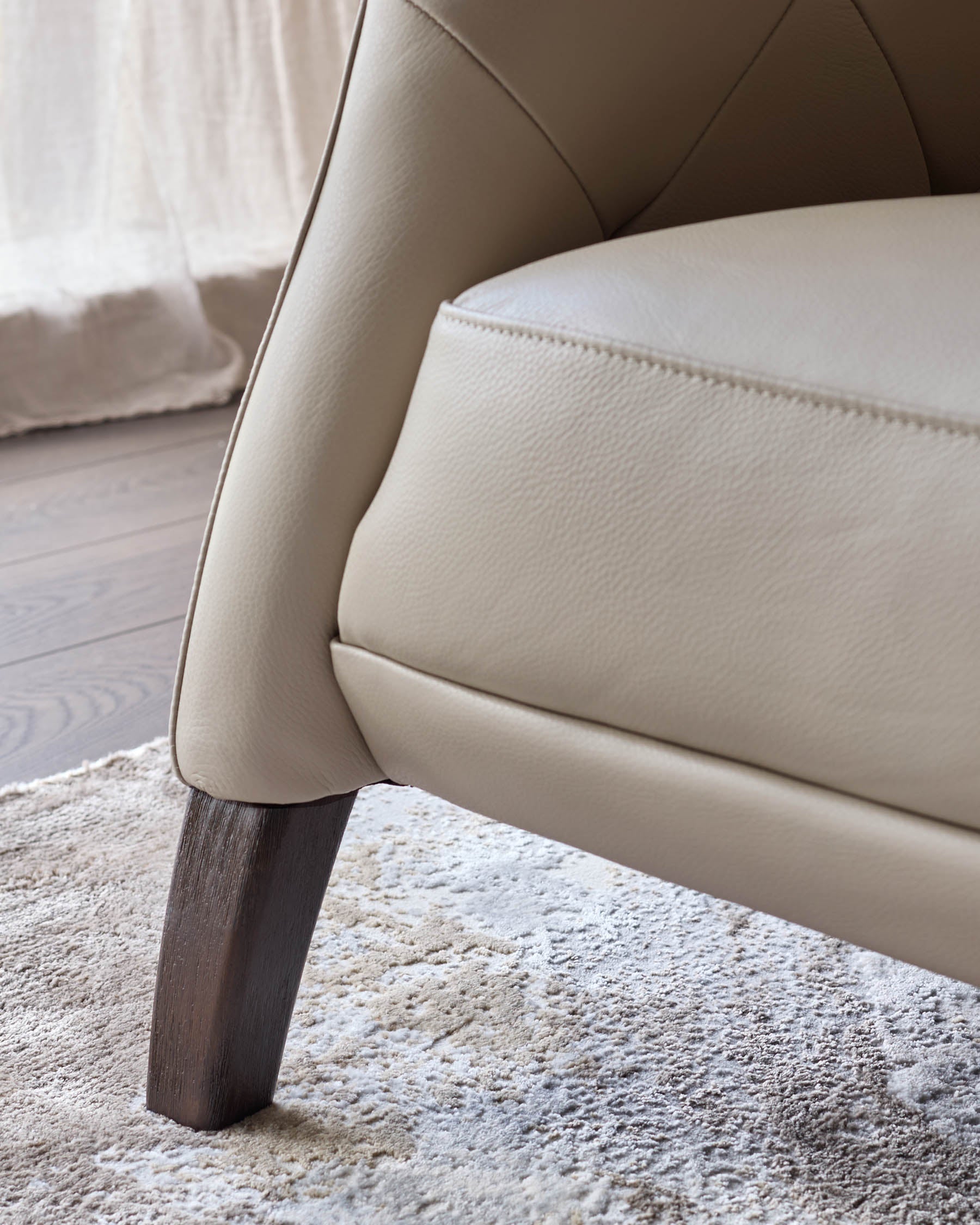 Luxe natural leather armchair