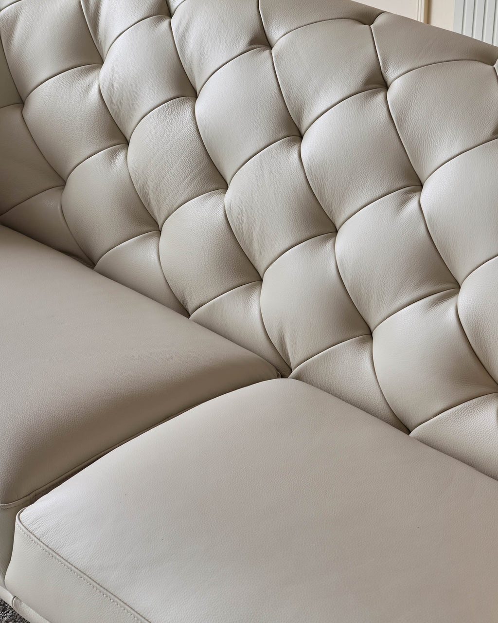 Luxe natural leather 2 seater sofa