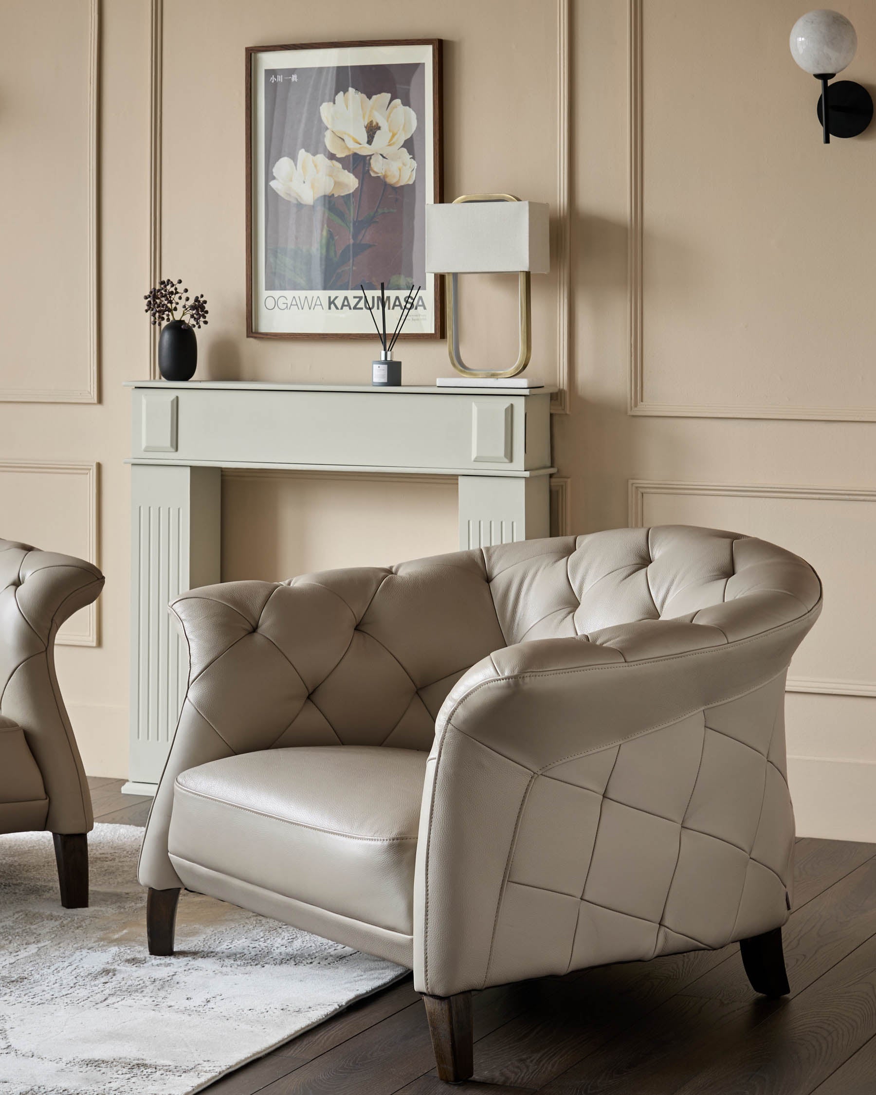 Luxe natural leather armchair