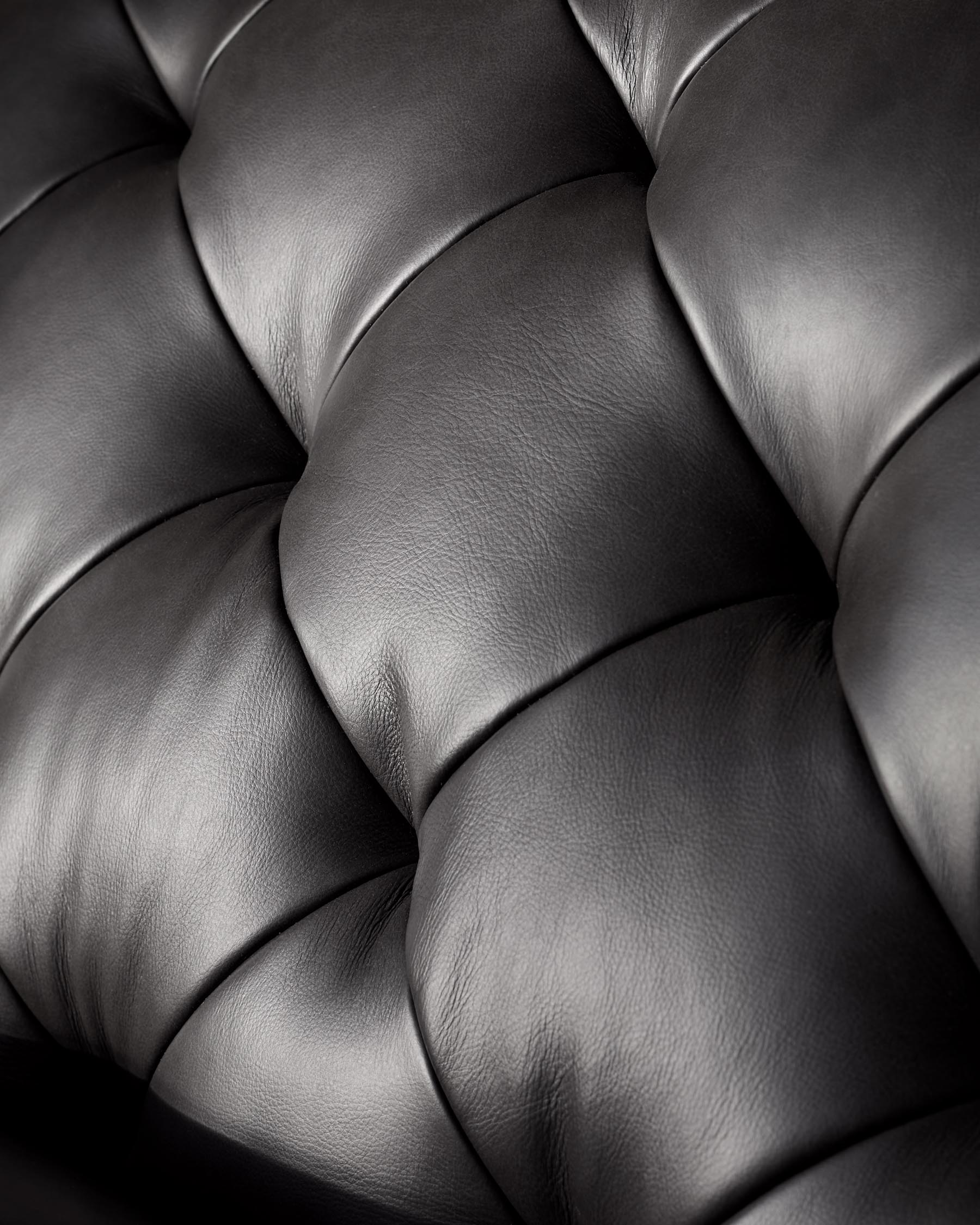 Luxe black leather armchair