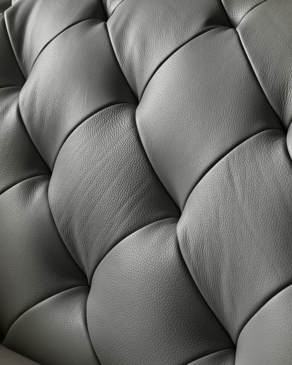 Luxe Dark Grey Leather 2 Seater Sofa