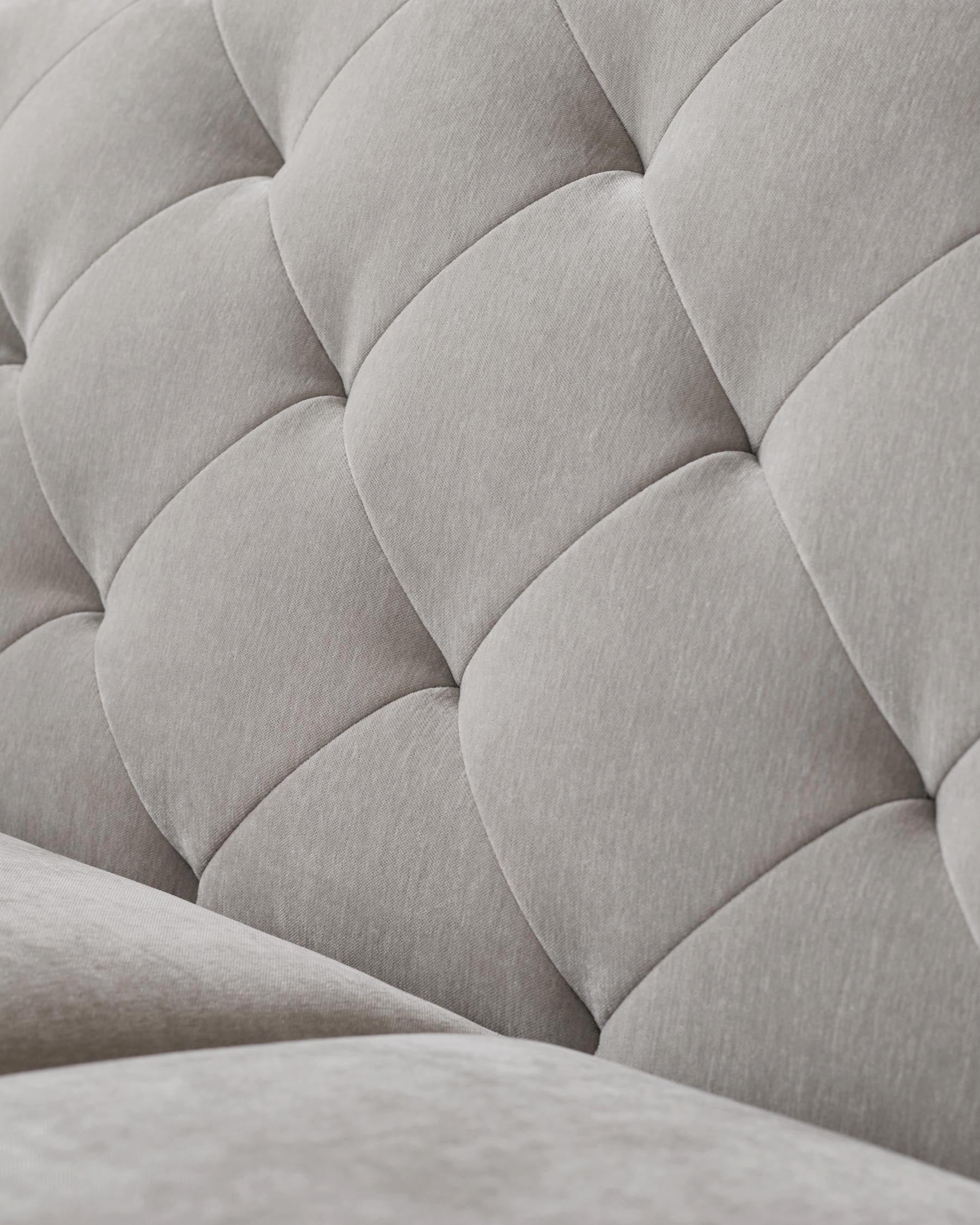 Luxe Light Grey Fabric Armchair
