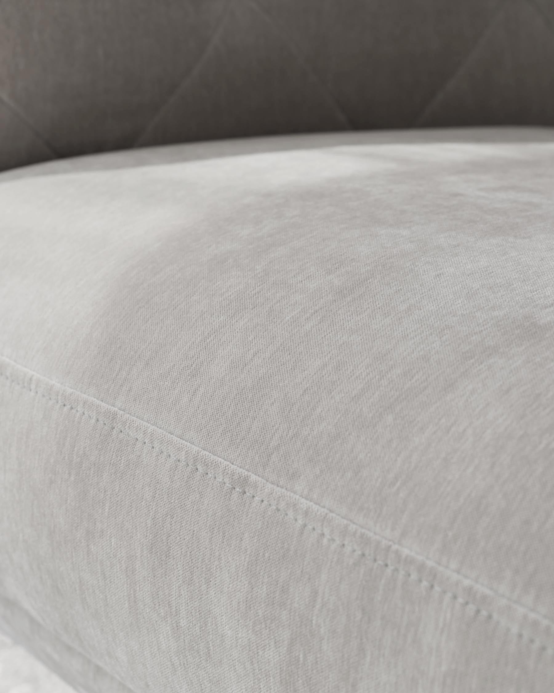 Luxe Light Grey Fabric Armchair