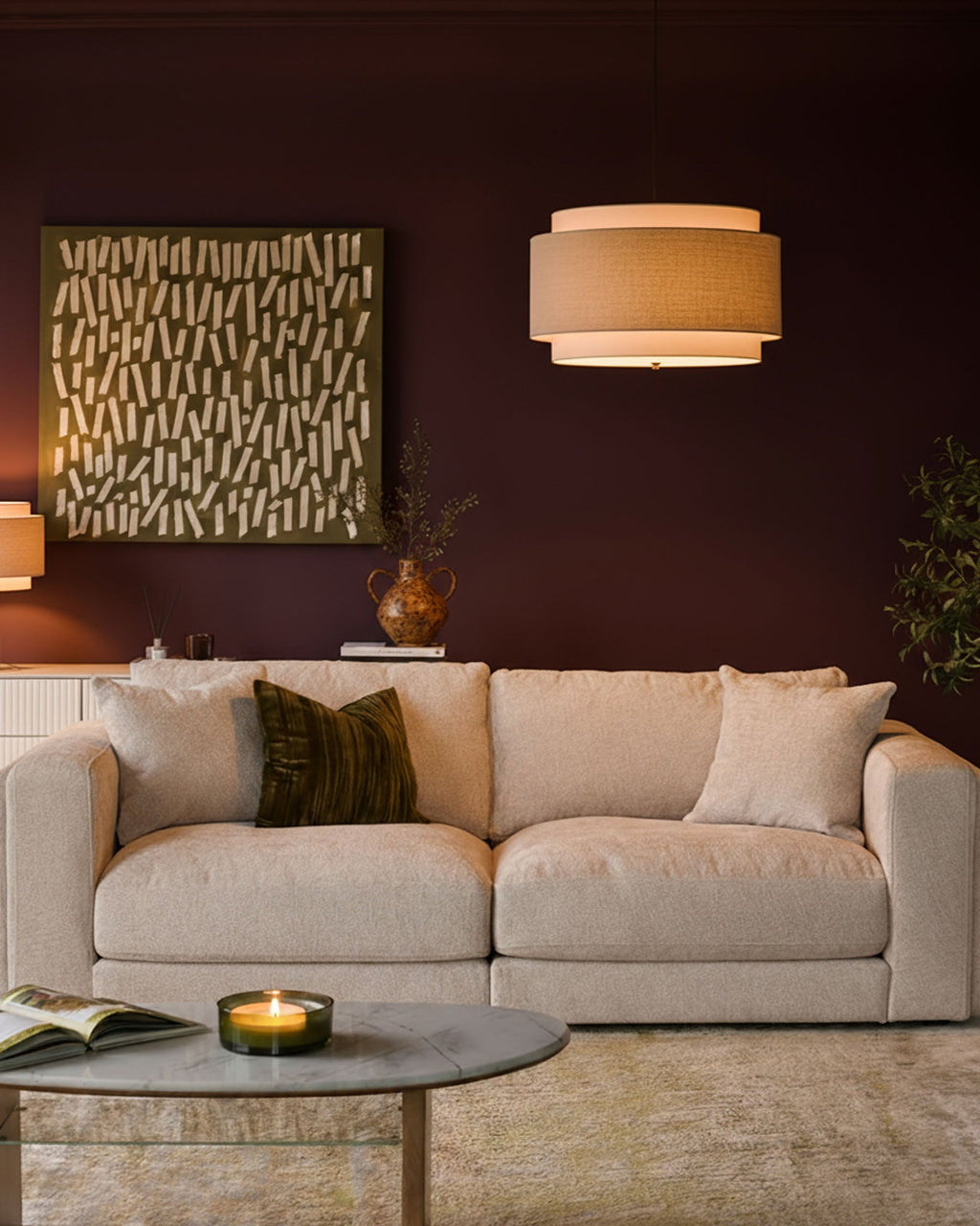 Lynetta natural weave 3 seater sofa