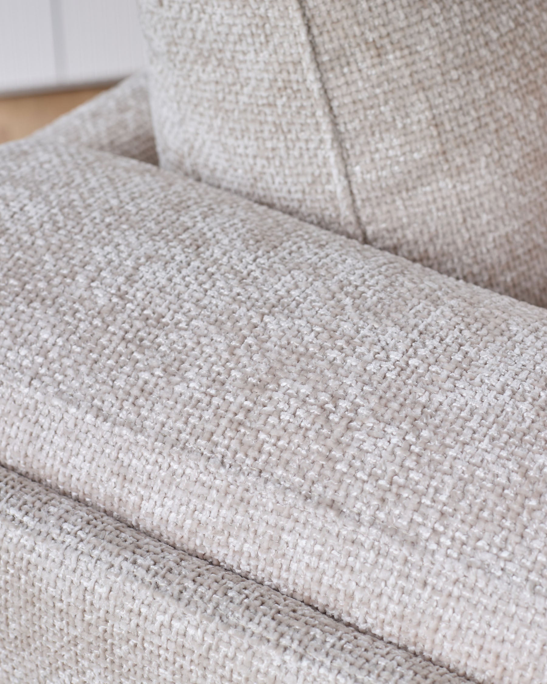 Lynetta natural weave small corner sofa with footstool